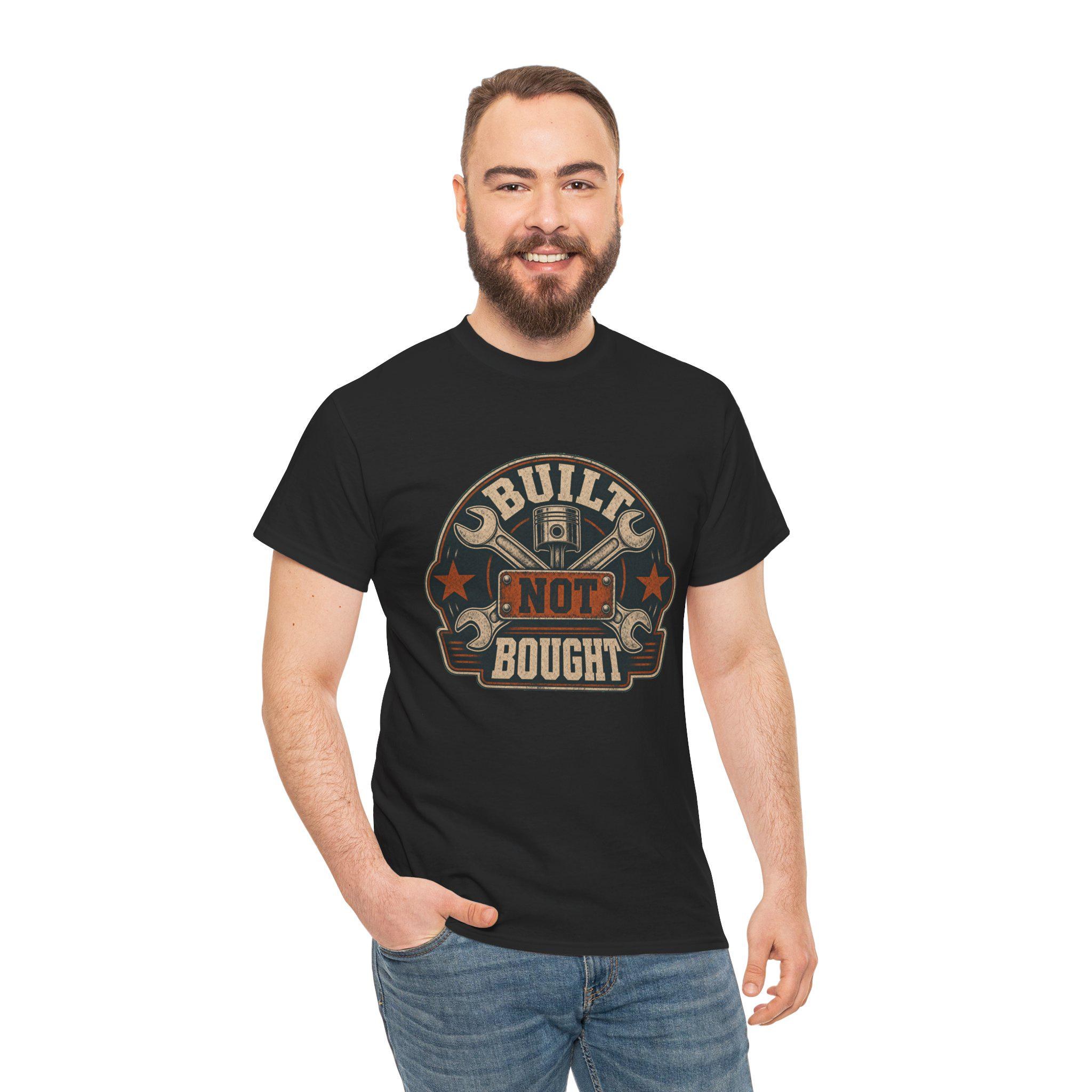 Mechanic T-Shirt, Built Not Bought Shirt, Car Guy Gift, Gearhead Dad Gift, view 10