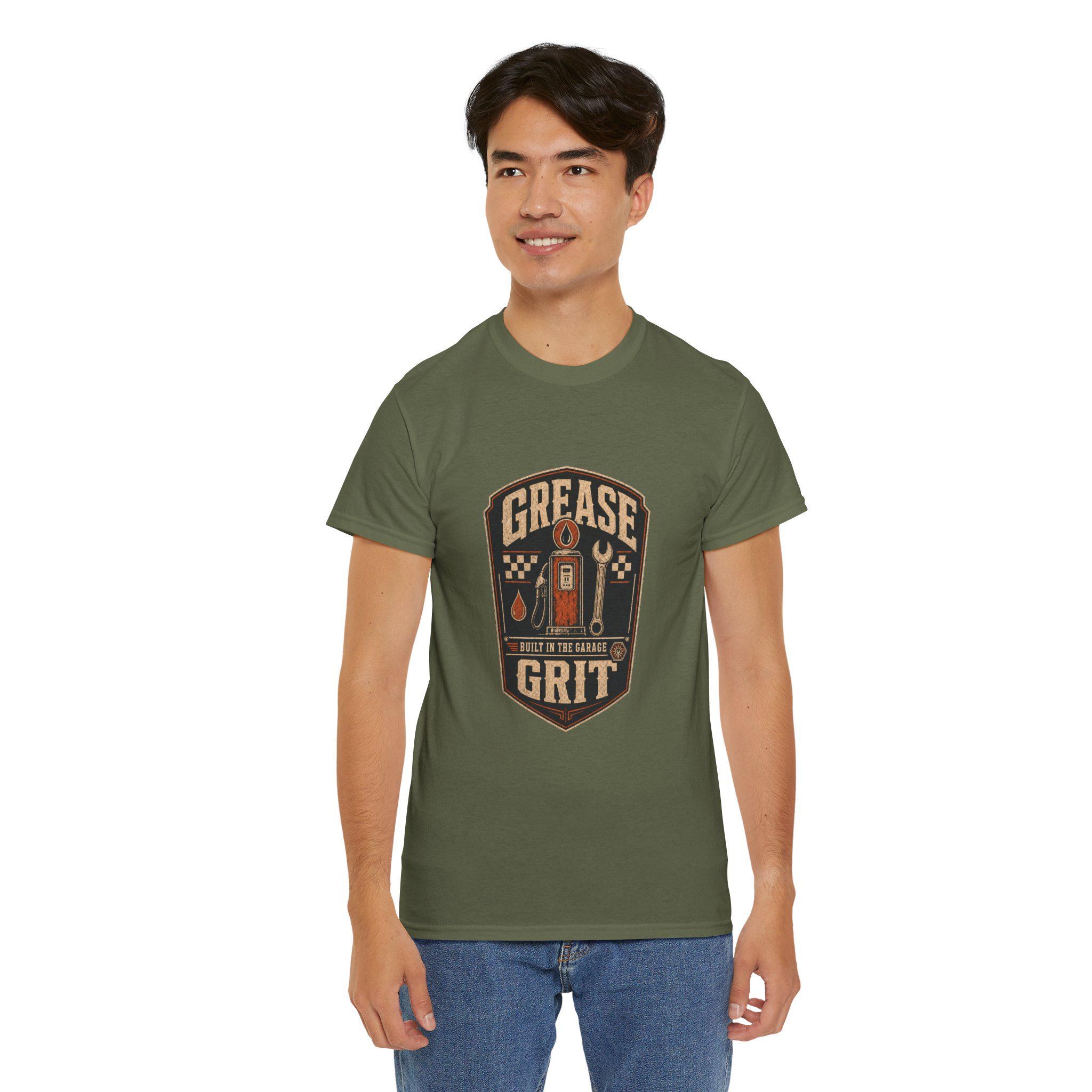 Mechanic T-Shirt, Grease Grit Shirt, Built in the Garage, Gift for Car Guy, view 12