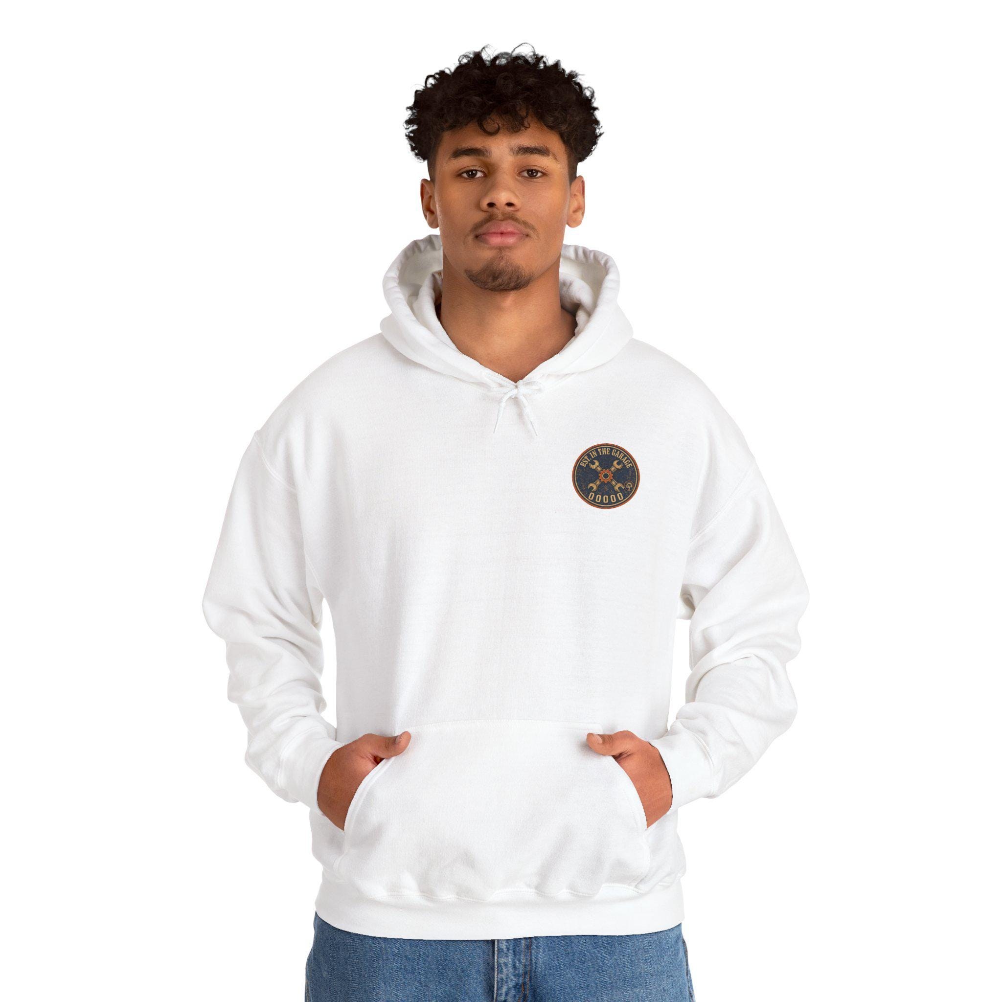 Mechanic Hoodie, Grease Grit Garage Pullover Sweatshirt, Gift for Him, view 10