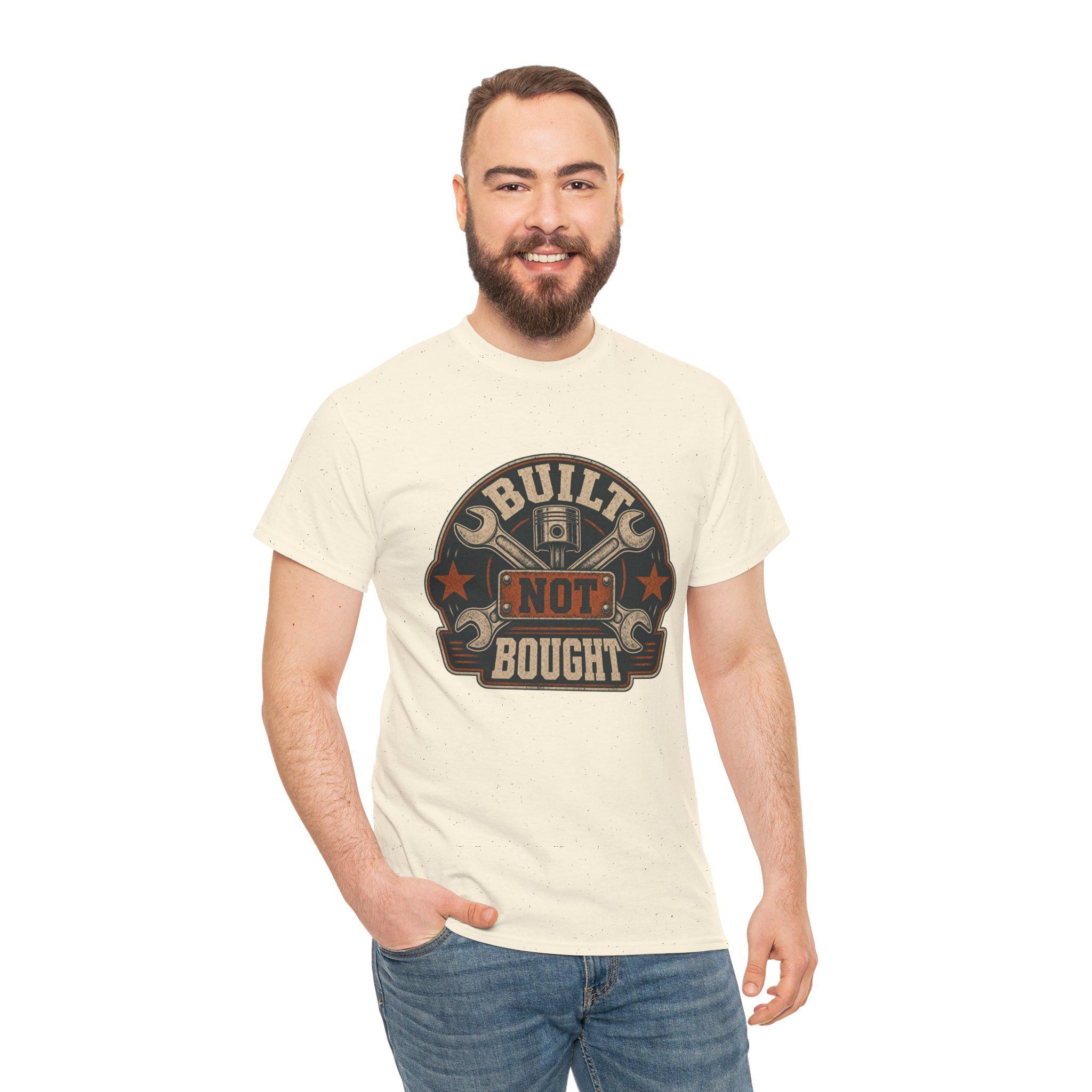 Mechanic T-Shirt, Built Not Bought Shirt, Car Guy Gift, Gearhead Dad Gift, view 12