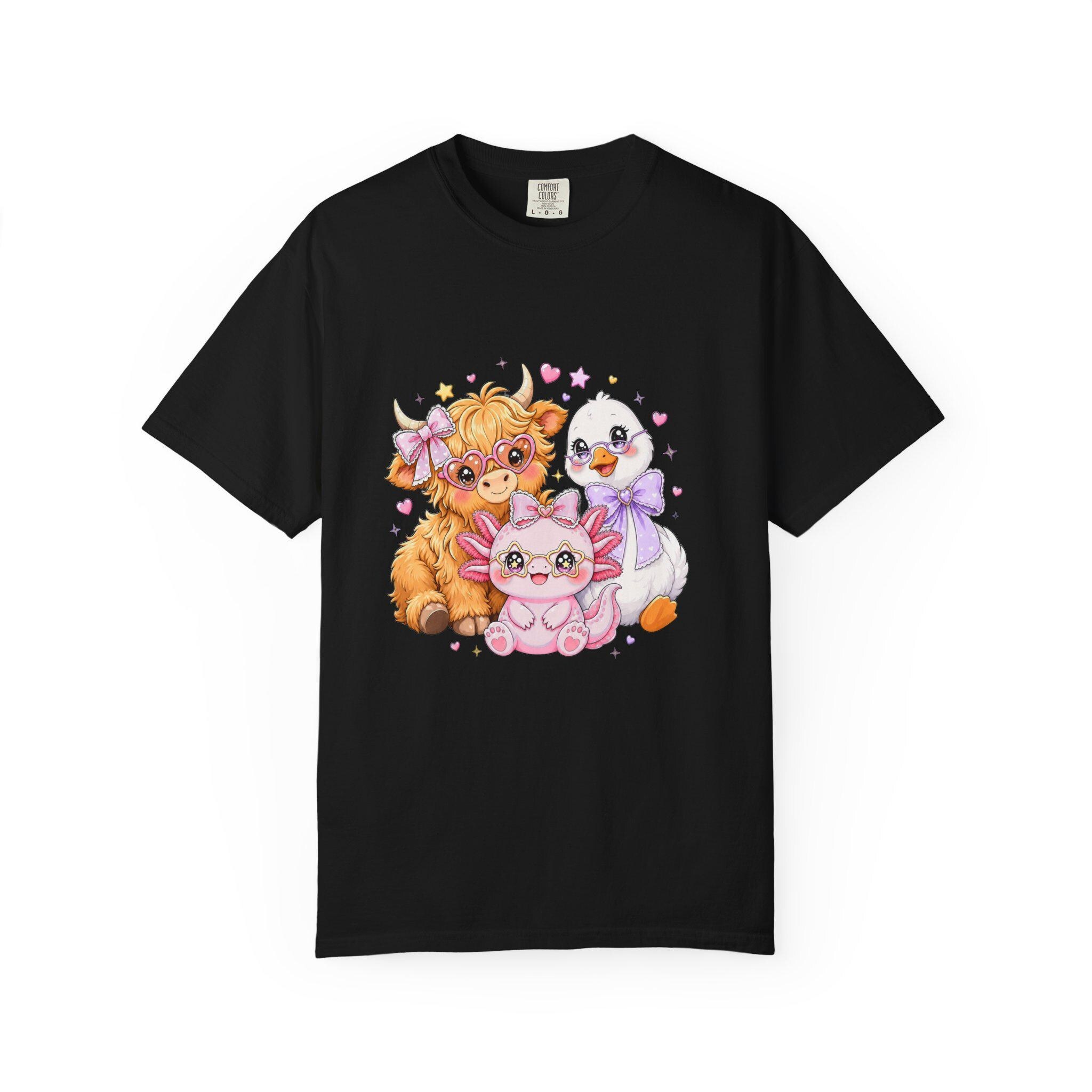 Farm Animal T-Shirt, Pastel Cow Chick Kitten Tee, Cute Cottagecore Gift, view 7
