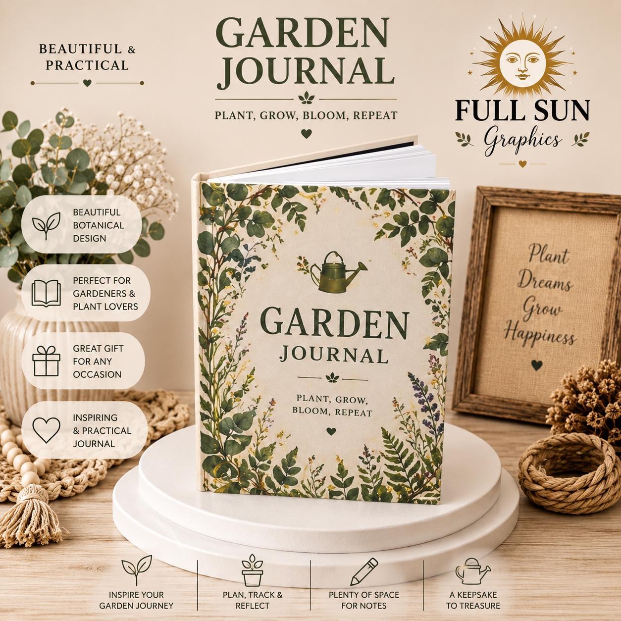 Garden Journal Hardcover | Plant Logbook| Garden Gift, view 2