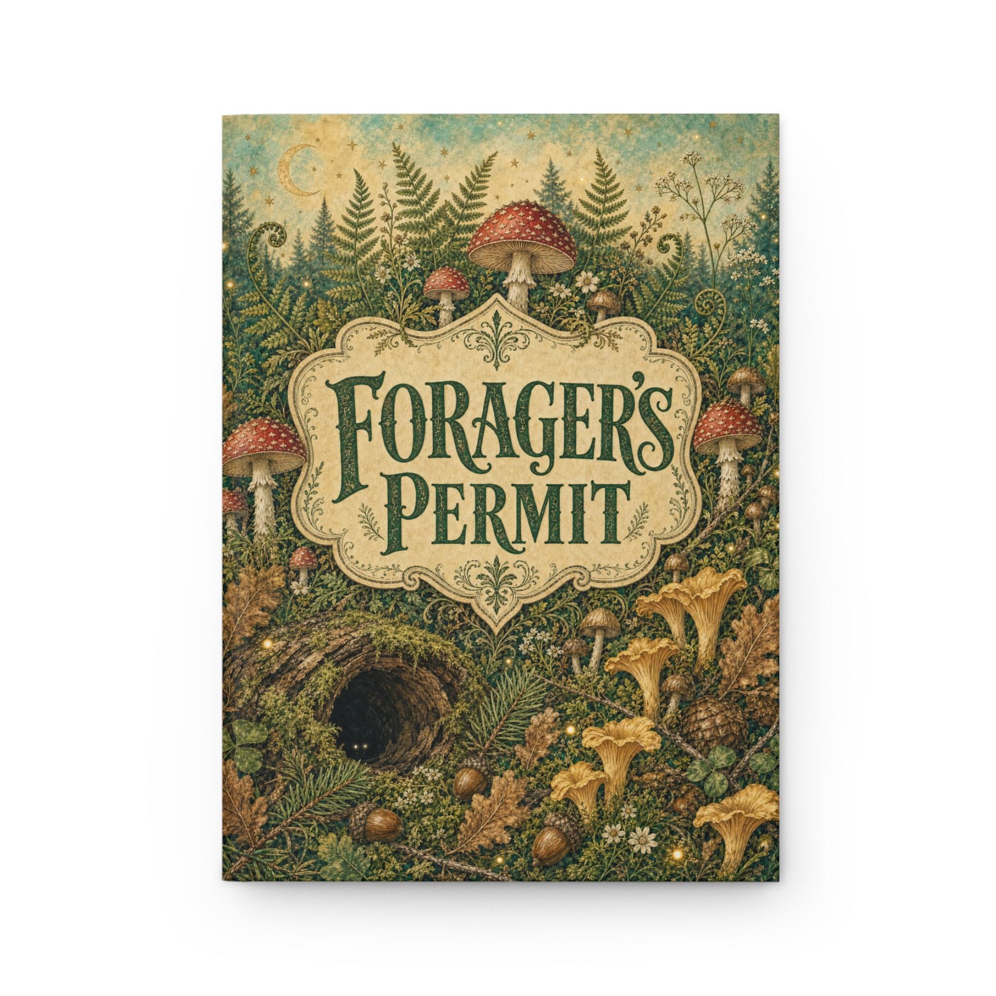 Mushroom Cottagecore Notebook,Forager's Permit Journal, Mushroom Forest Nature Gift, view 6