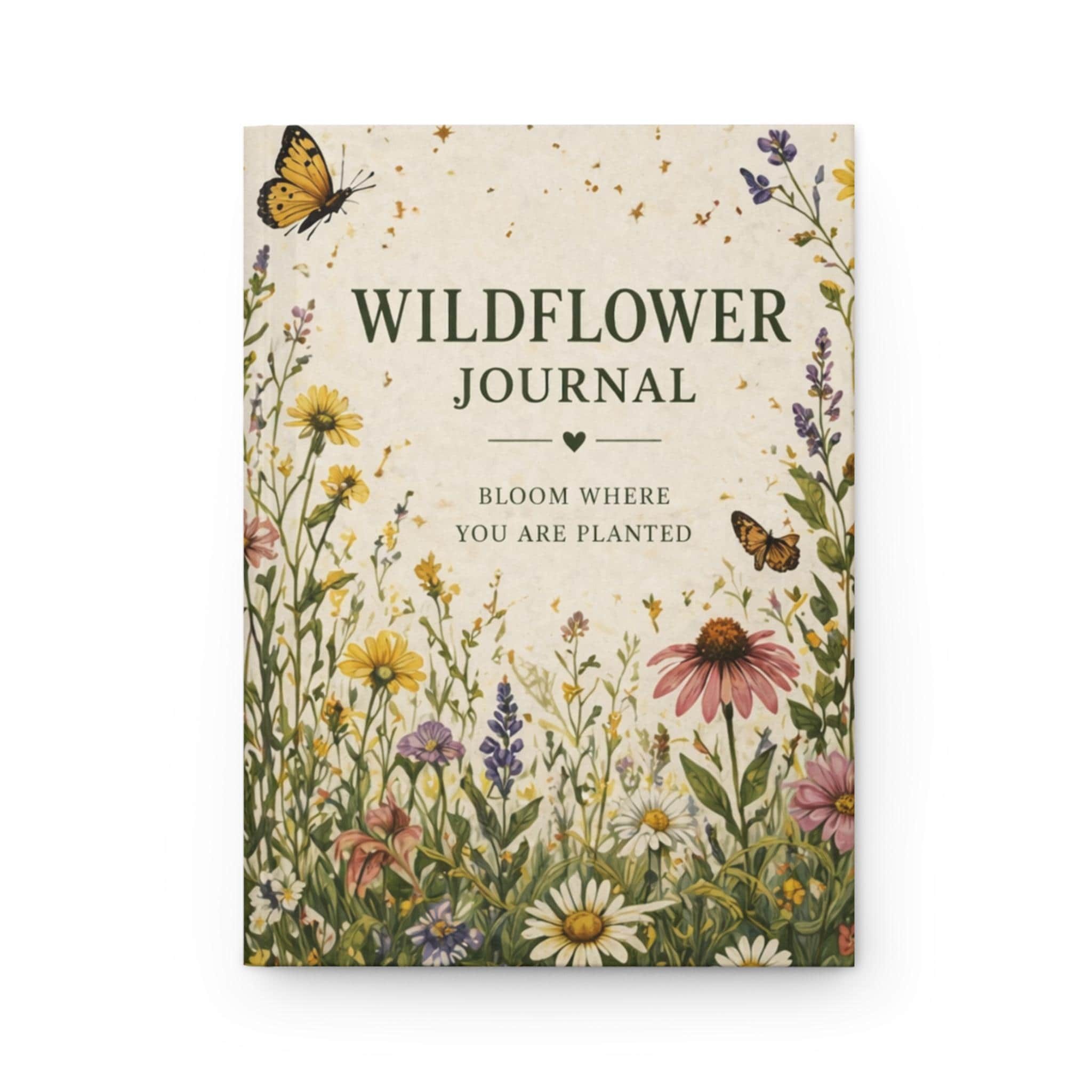 Wildflower Journal Hardcover, Bloom Where You Are Planted Floral Notebook Gift, view 3