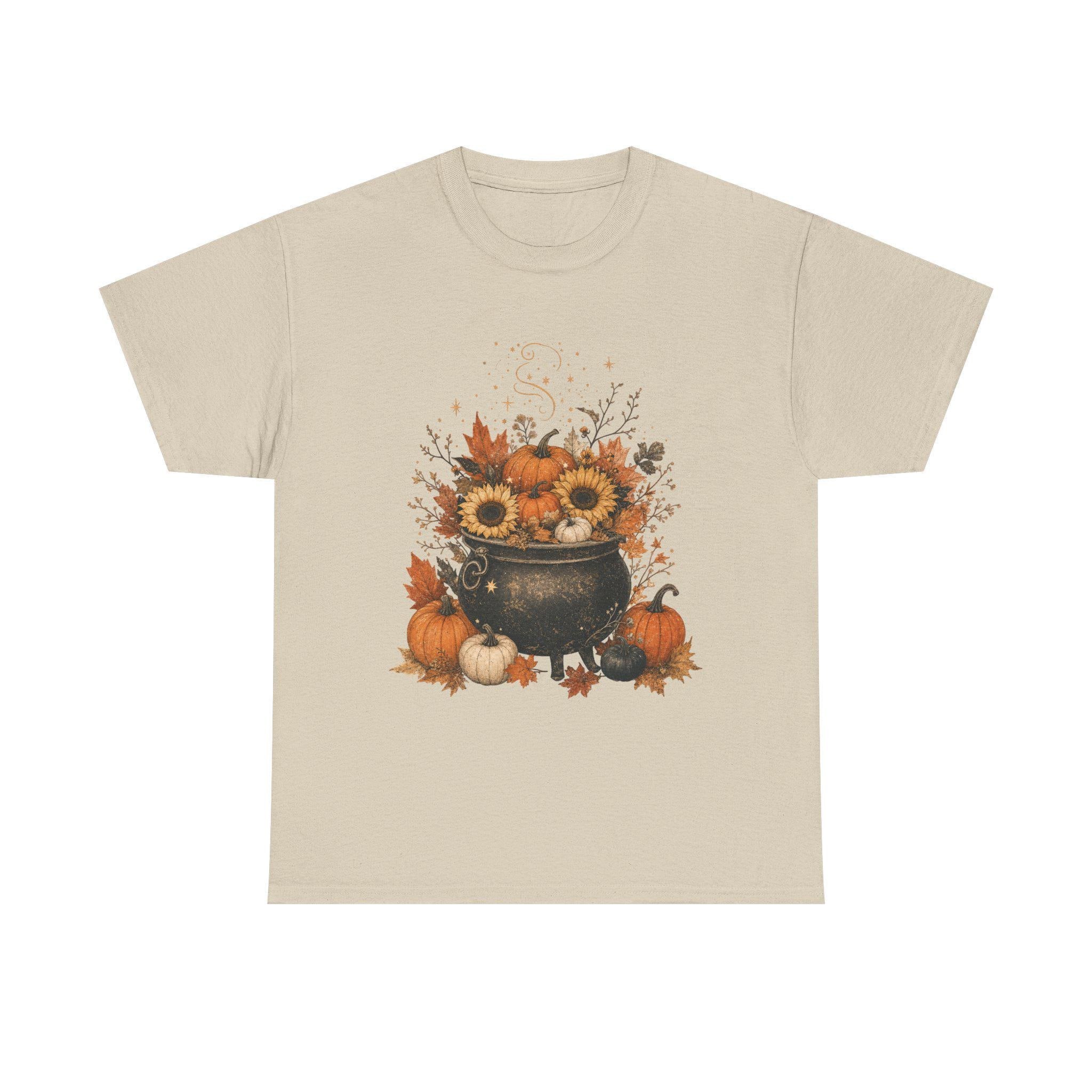 Pumpkin Witch Shirt, Cauldron Fall tee, Cozy Autumn Halloween Gift, view 5