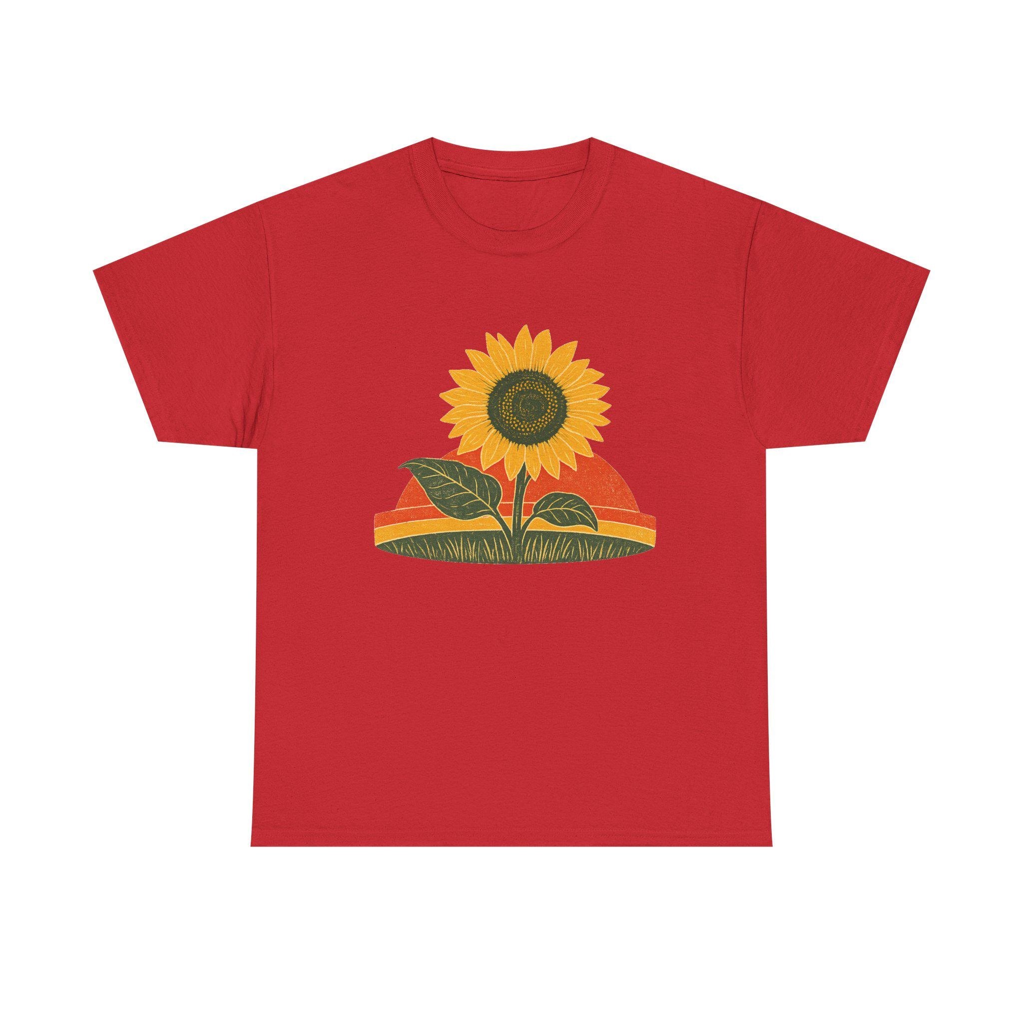 Retro Sunflower Sunset Shirt, Boho Graphic Tee, Sunflower Gift, view 8