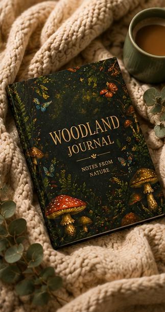 Mushroom Forest Journal, Woodland Nature Hardcover Notebook, Gift, view 13