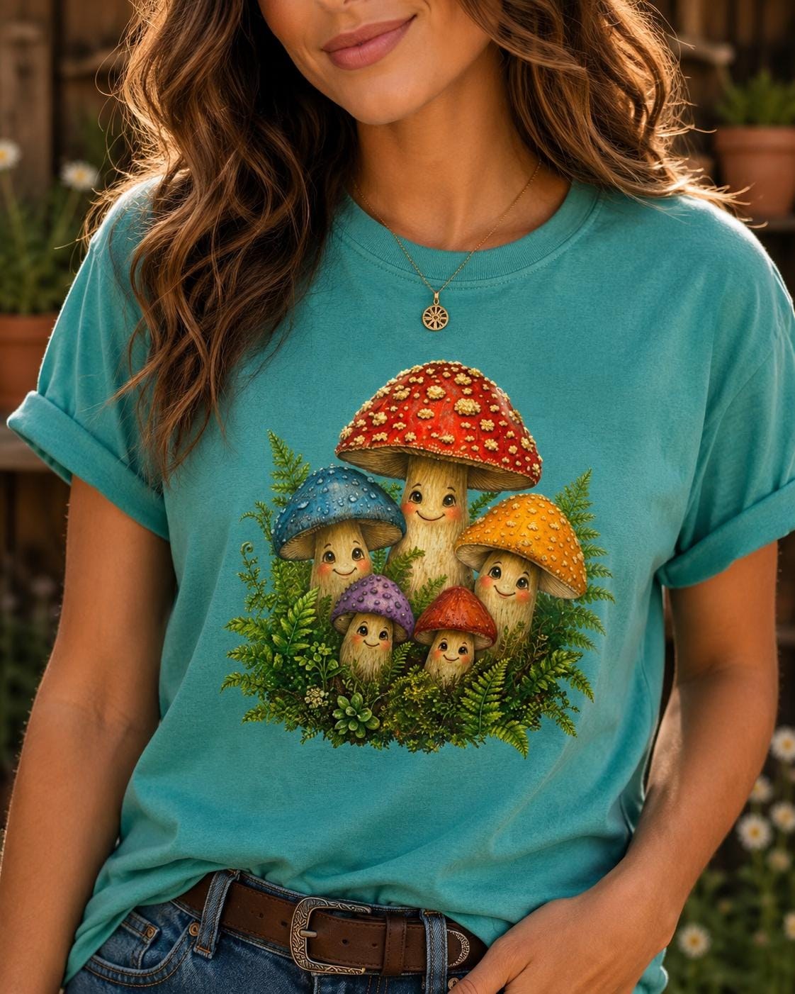 Mushroom T-Shirt Hand Drawn, Cottagecore Fungi Tee, Nature Gift