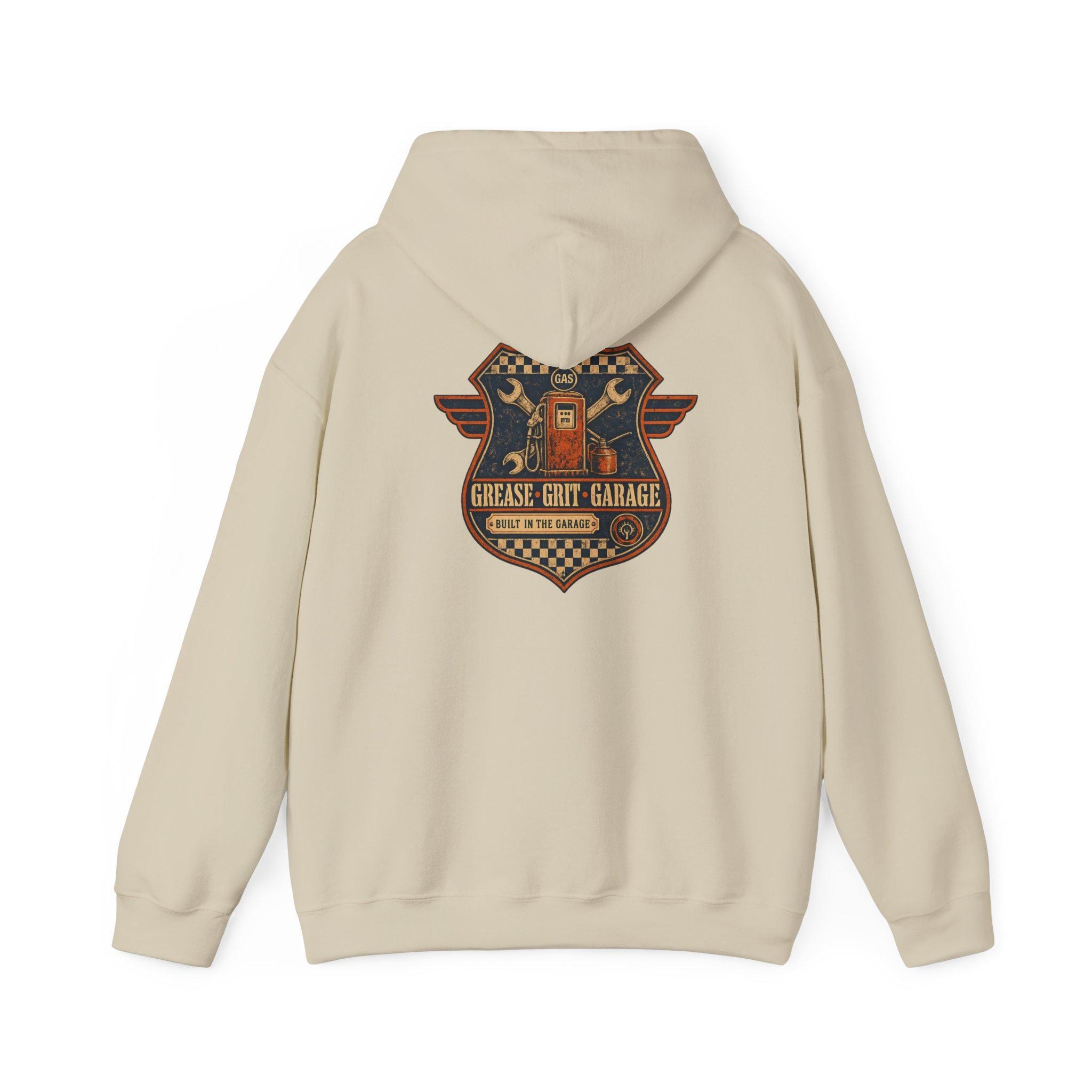 Mechanic Hoodie, Grease Grit Garage Pullover Sweatshirt, Gift for Him, view 7