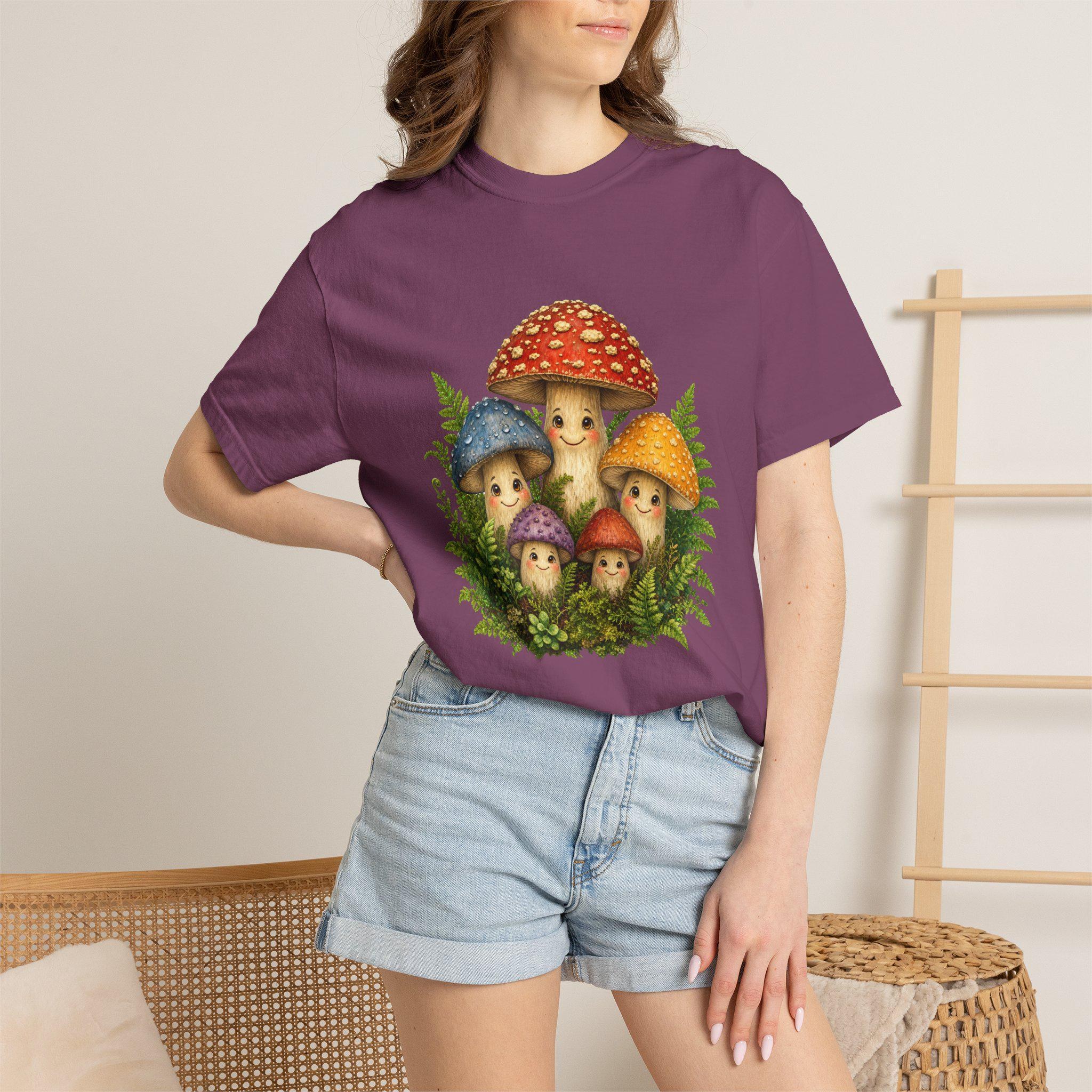 Mushroom T-Shirt Hand Drawn, Cottagecore Fungi Tee, Nature Gift, view 7