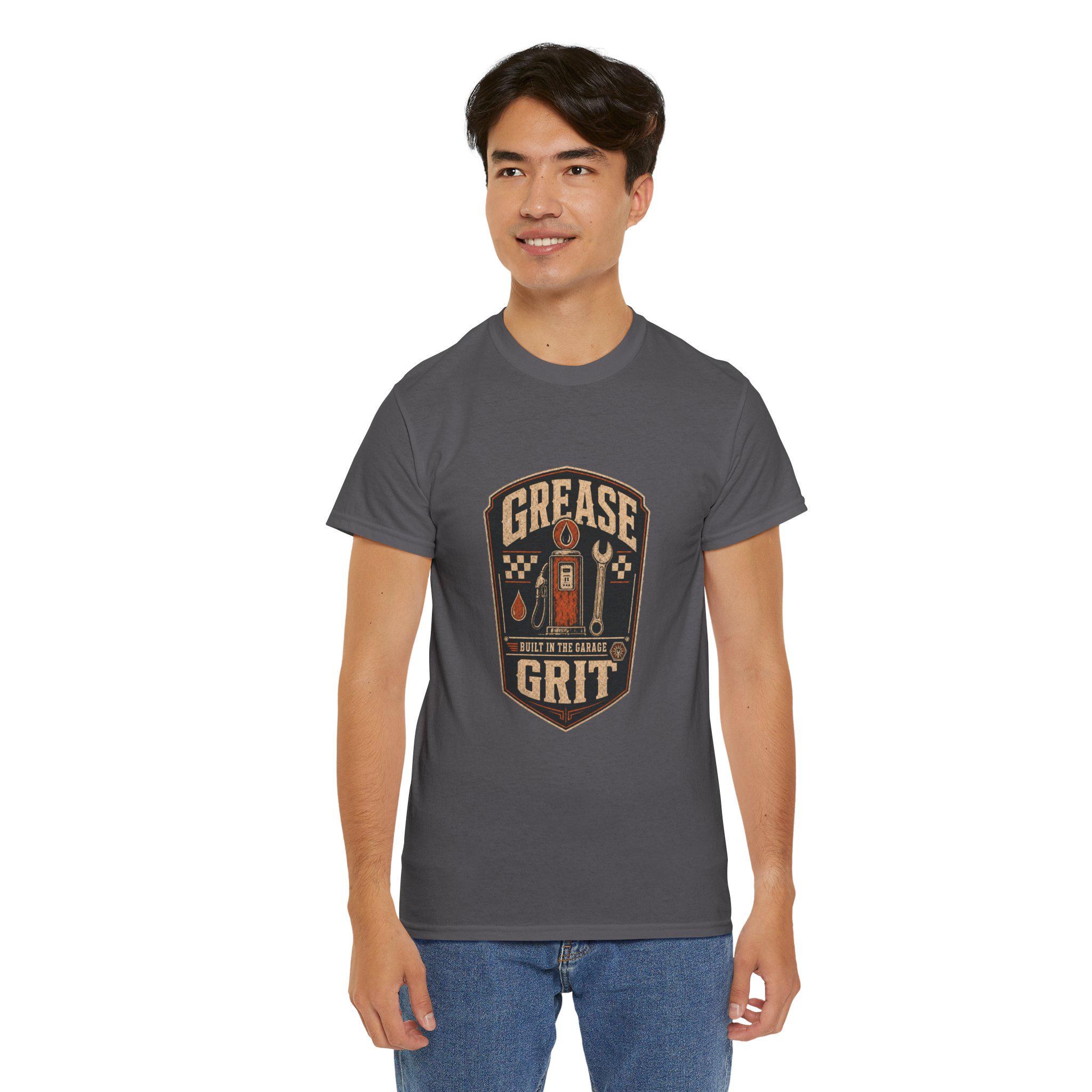 Mechanic T-Shirt, Grease Grit Shirt, Built in the Garage, Gift for Car Guy, view 13