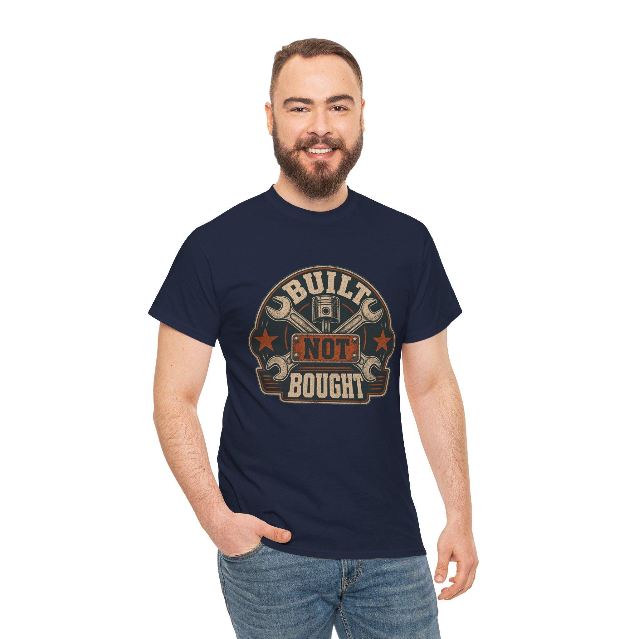 Mechanic T-Shirt, Built Not Bought Shirt, Car Guy Gift, Gearhead Dad Gift, view 15