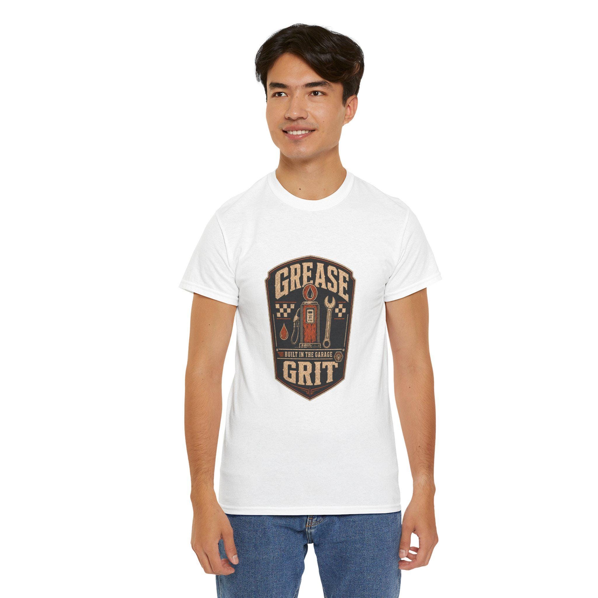 Mechanic T-Shirt, Grease Grit Shirt, Built in the Garage, Gift for Car Guy, view 8