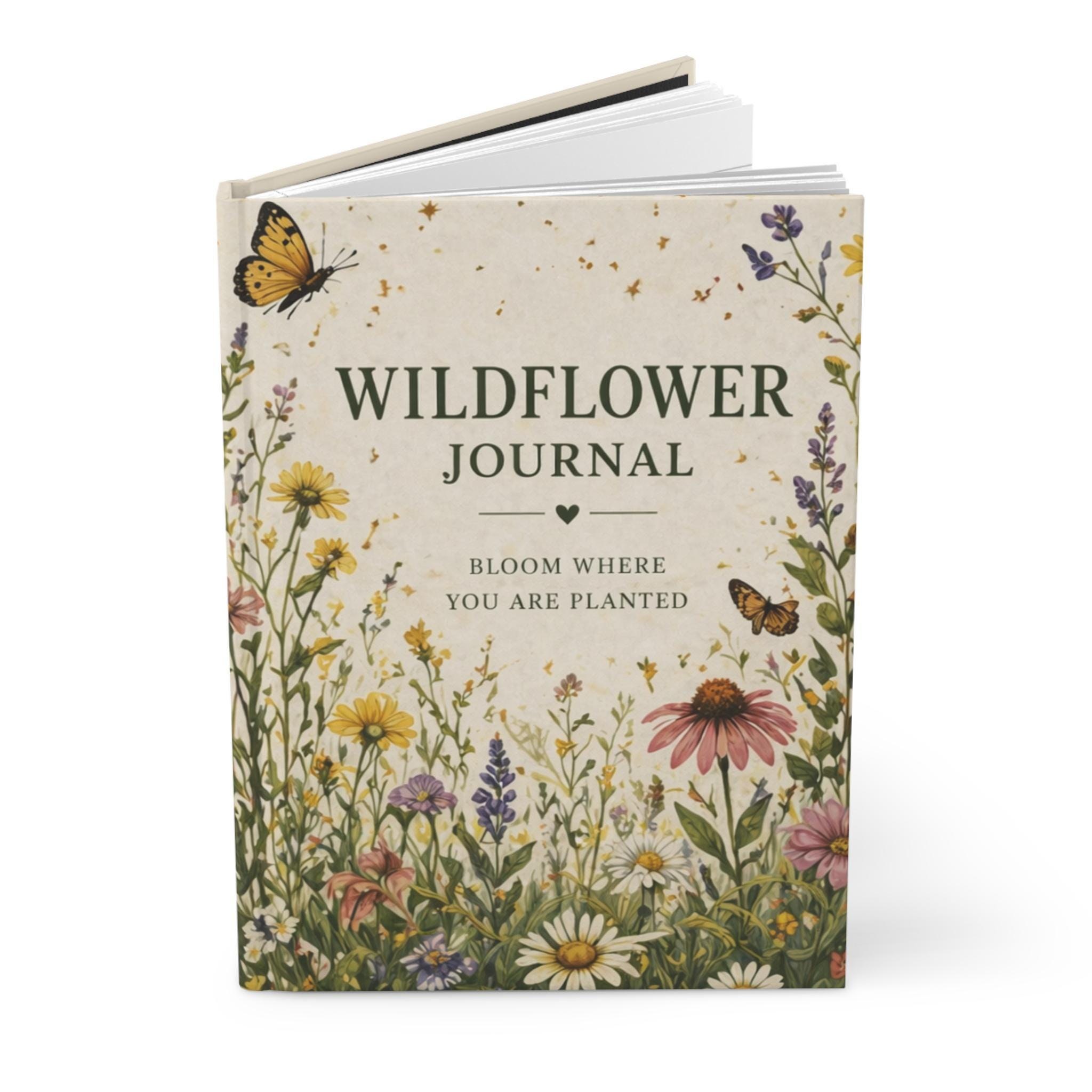 Wildflower Journal Hardcover, Bloom Where You Are Planted Floral Notebook Gift, view 5