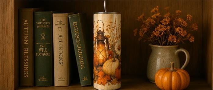 Fall Pumpkin Skinny Tumbler, Autumn 20oz with Straw, Fall Travel Cup Gift, view 6