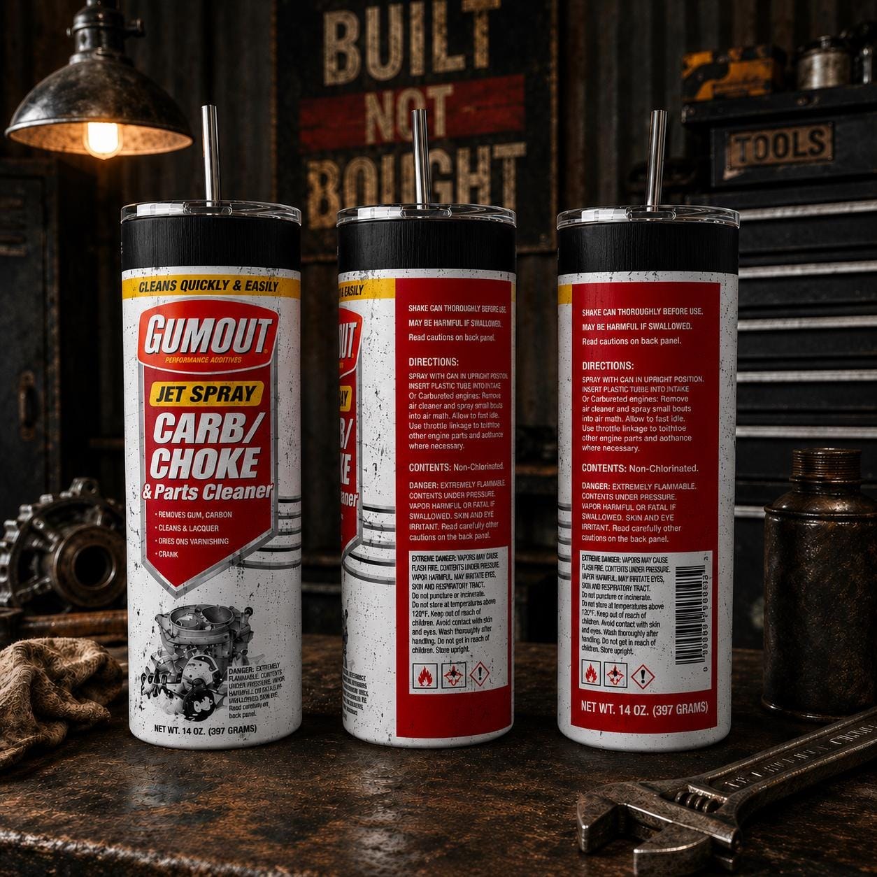 Carburetors Tumbler Funny Mechanic Gift for Him Dad Husband, view 2
