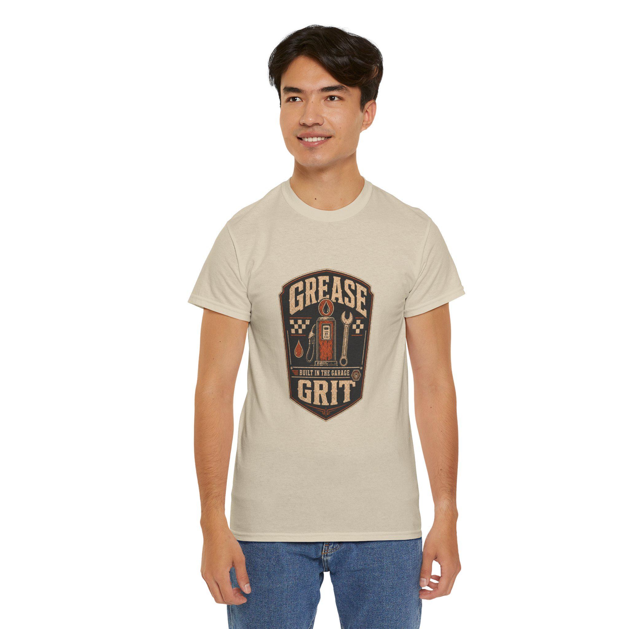Mechanic T-Shirt, Grease Grit Shirt, Built in the Garage, Gift for Car Guy, view 10