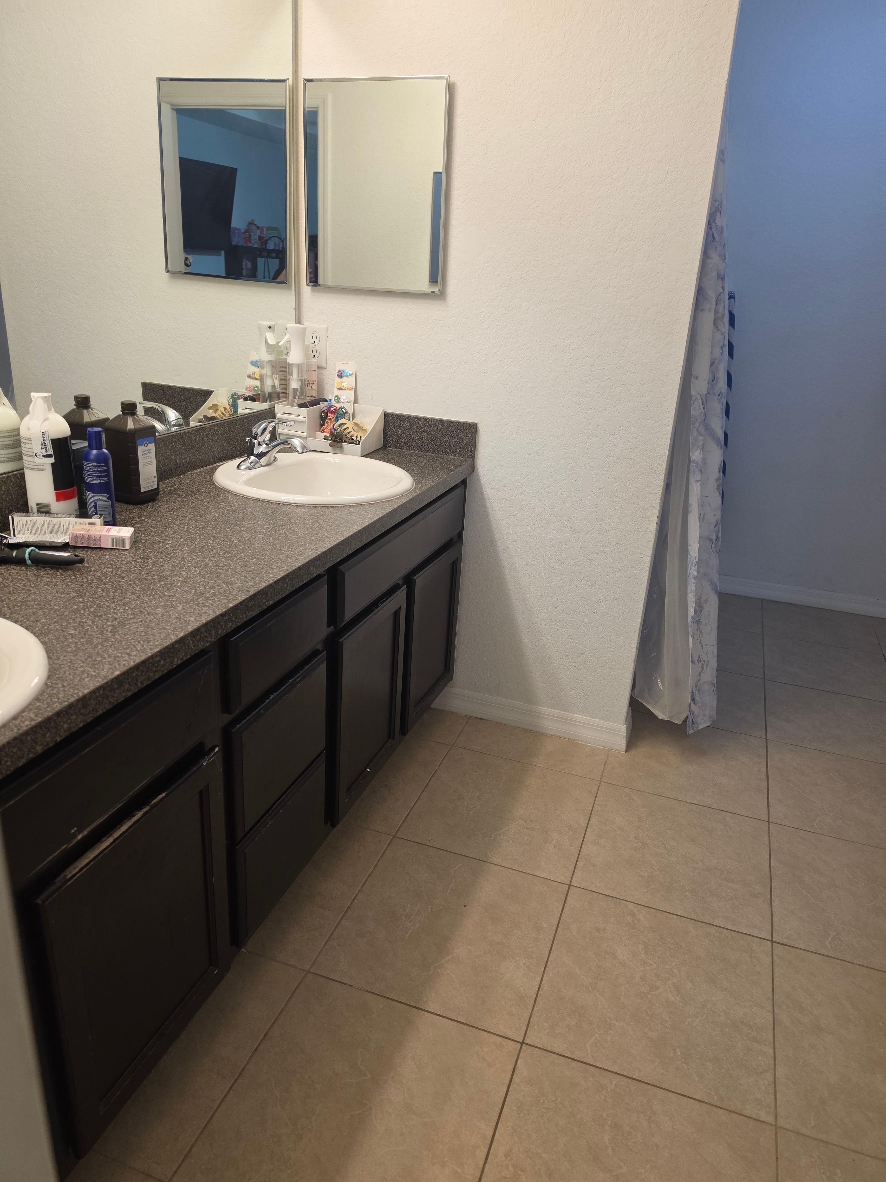 Vanity reset after cleaning