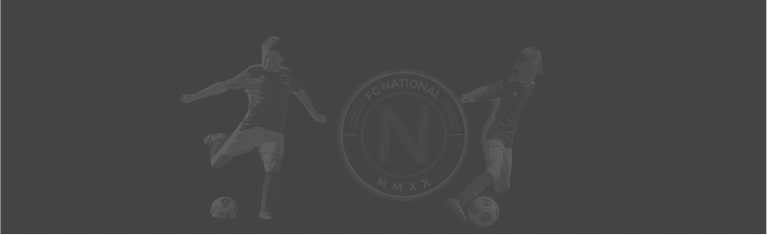 FC National players training on the soccer field