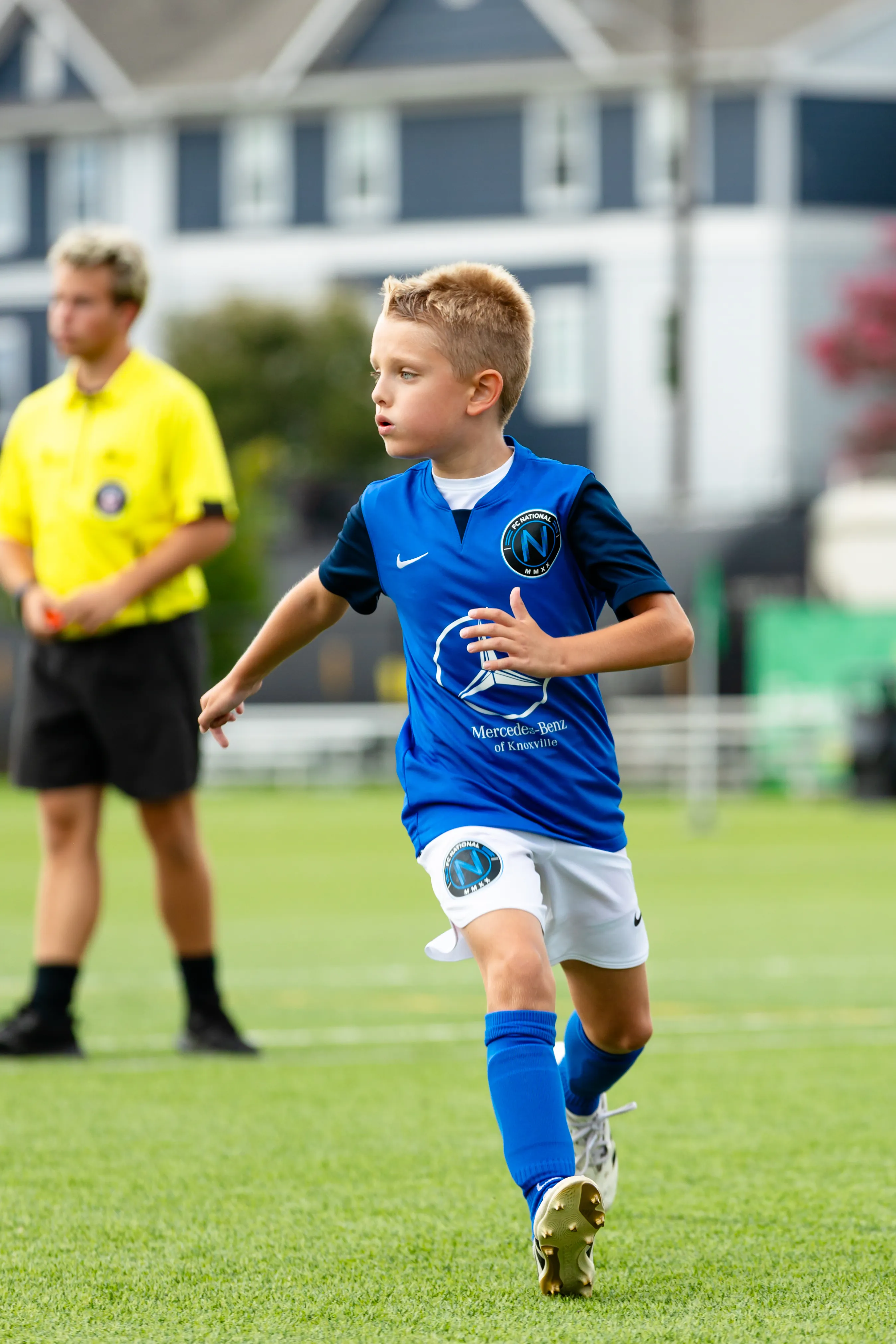 Young FC National player with a soccer ball