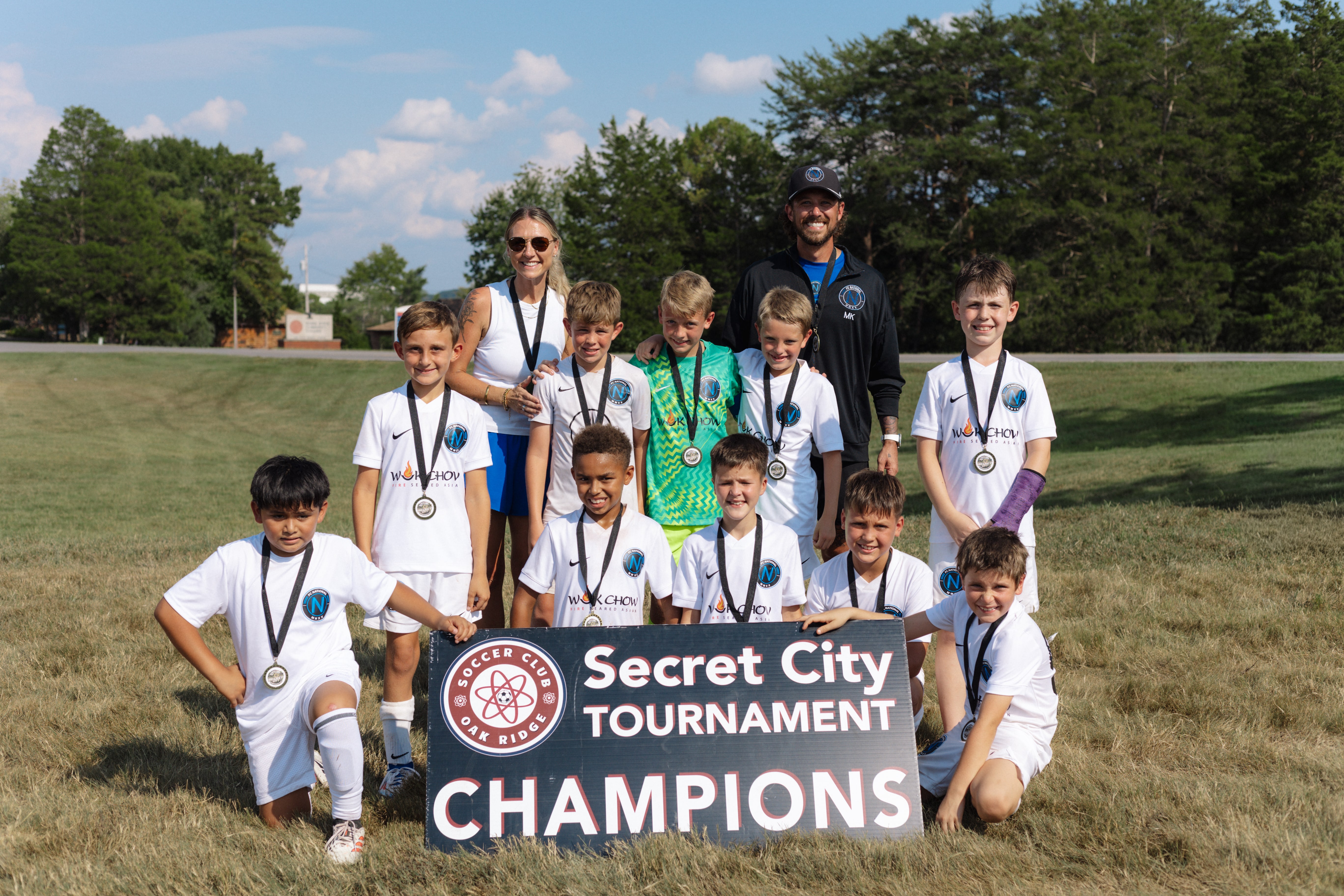 FC National U10B Premier team celebrating as Secret City Tournament Champions