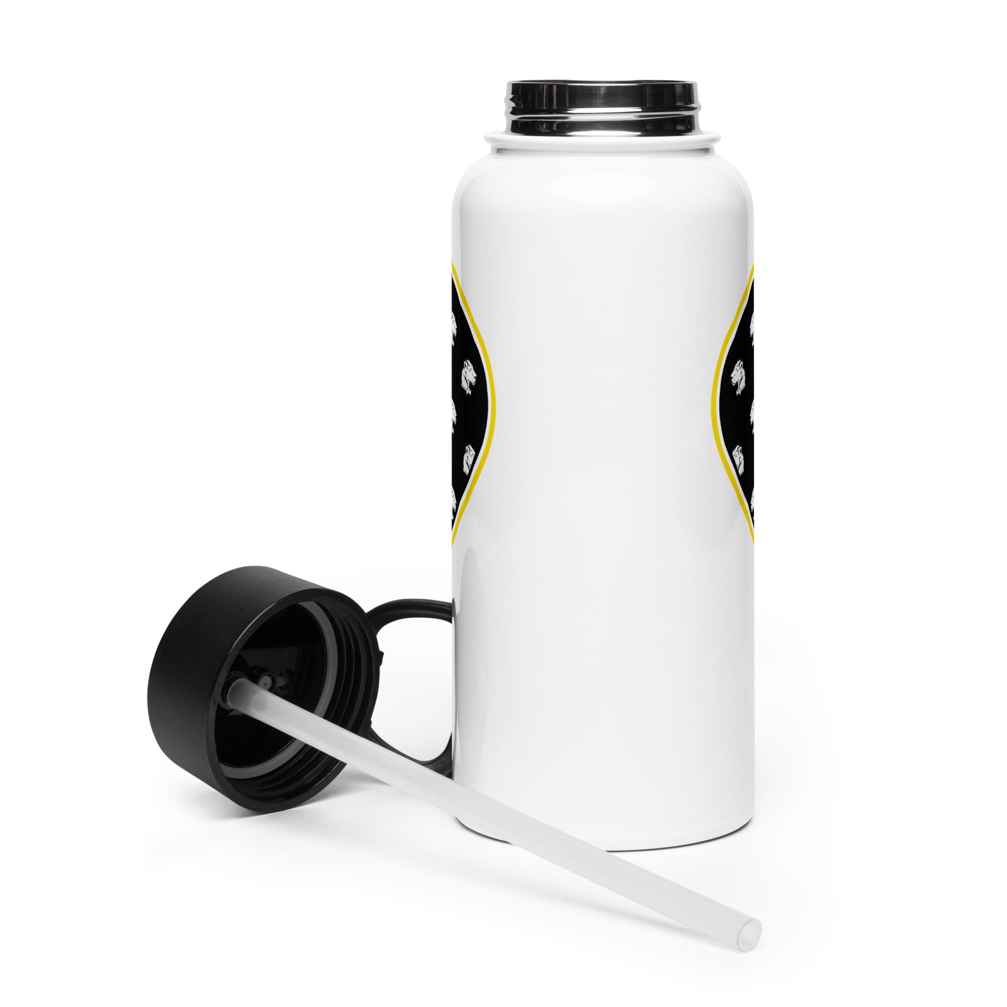 I Am Playful pickleball stainless steel water bottle beside court-day gear