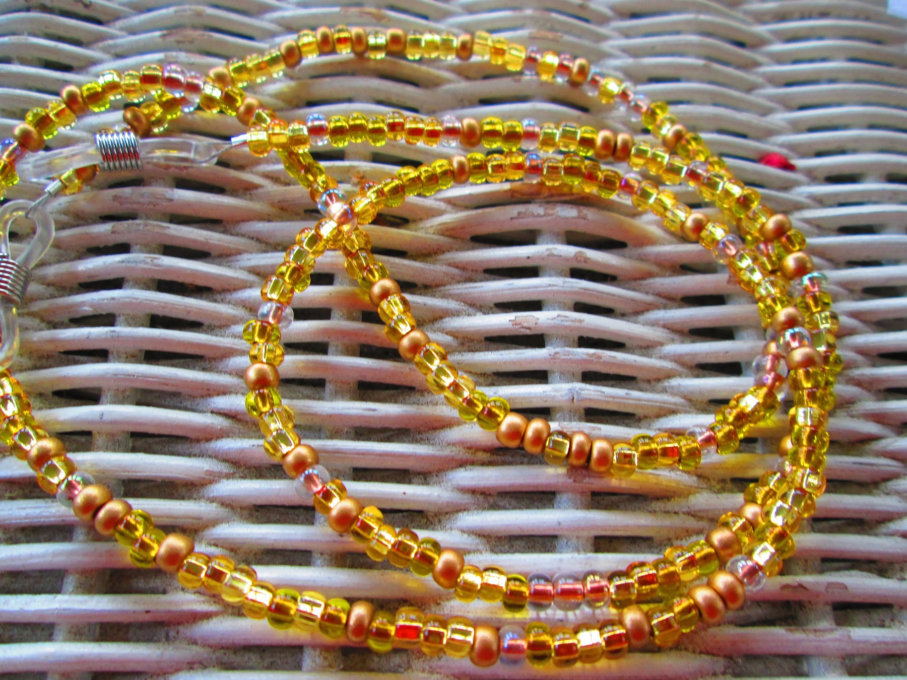 Royal Topaz Beaded Eyeglass Chain: Czech Glass, 1207