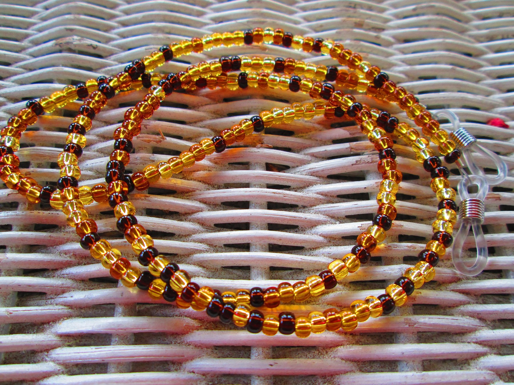 Topaz Czech Glass Beaded Eyeglass Chain, 1210