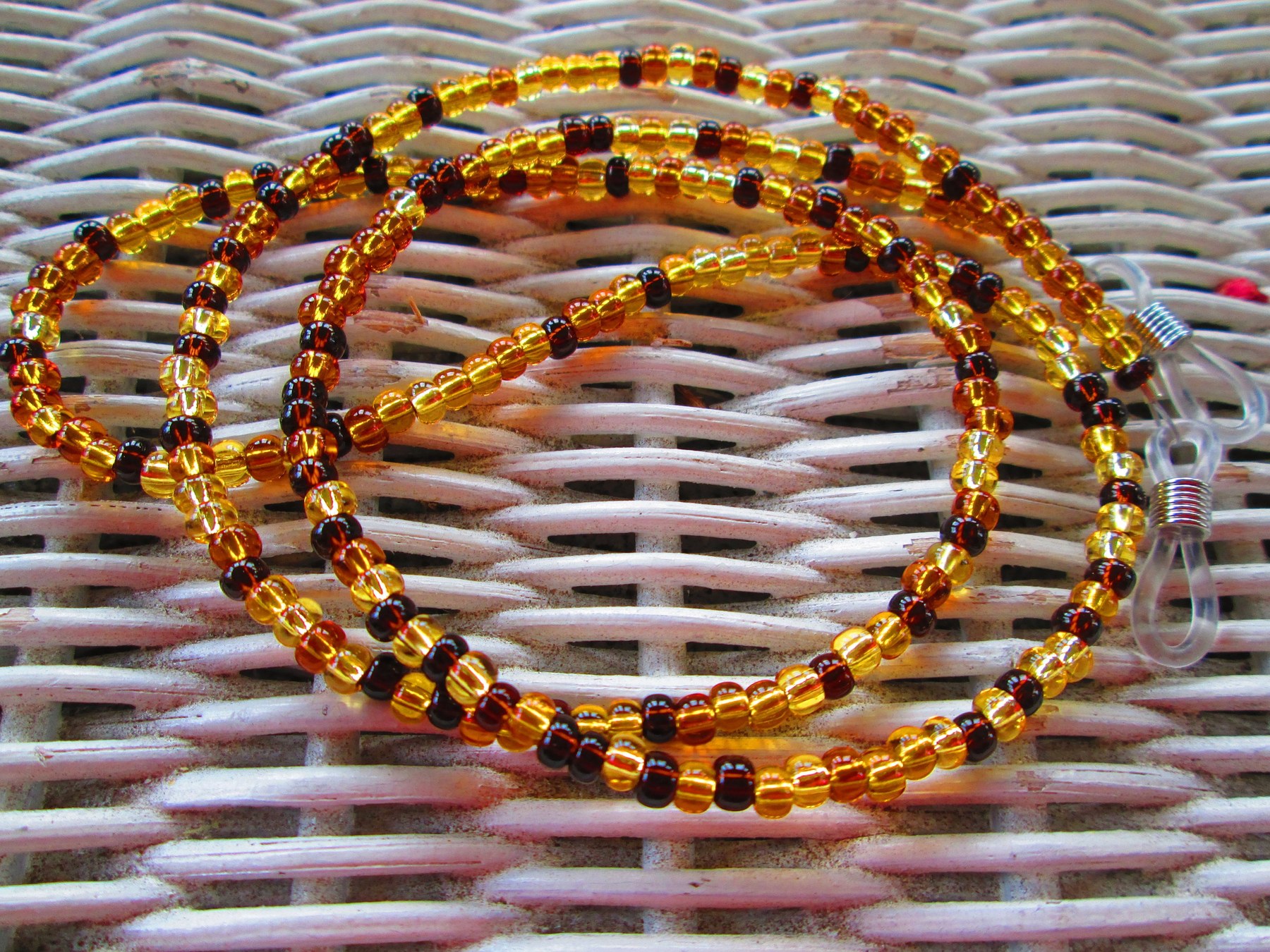 Topaz Czech Glass Beaded Eyeglass Chain, 1210, detail 3