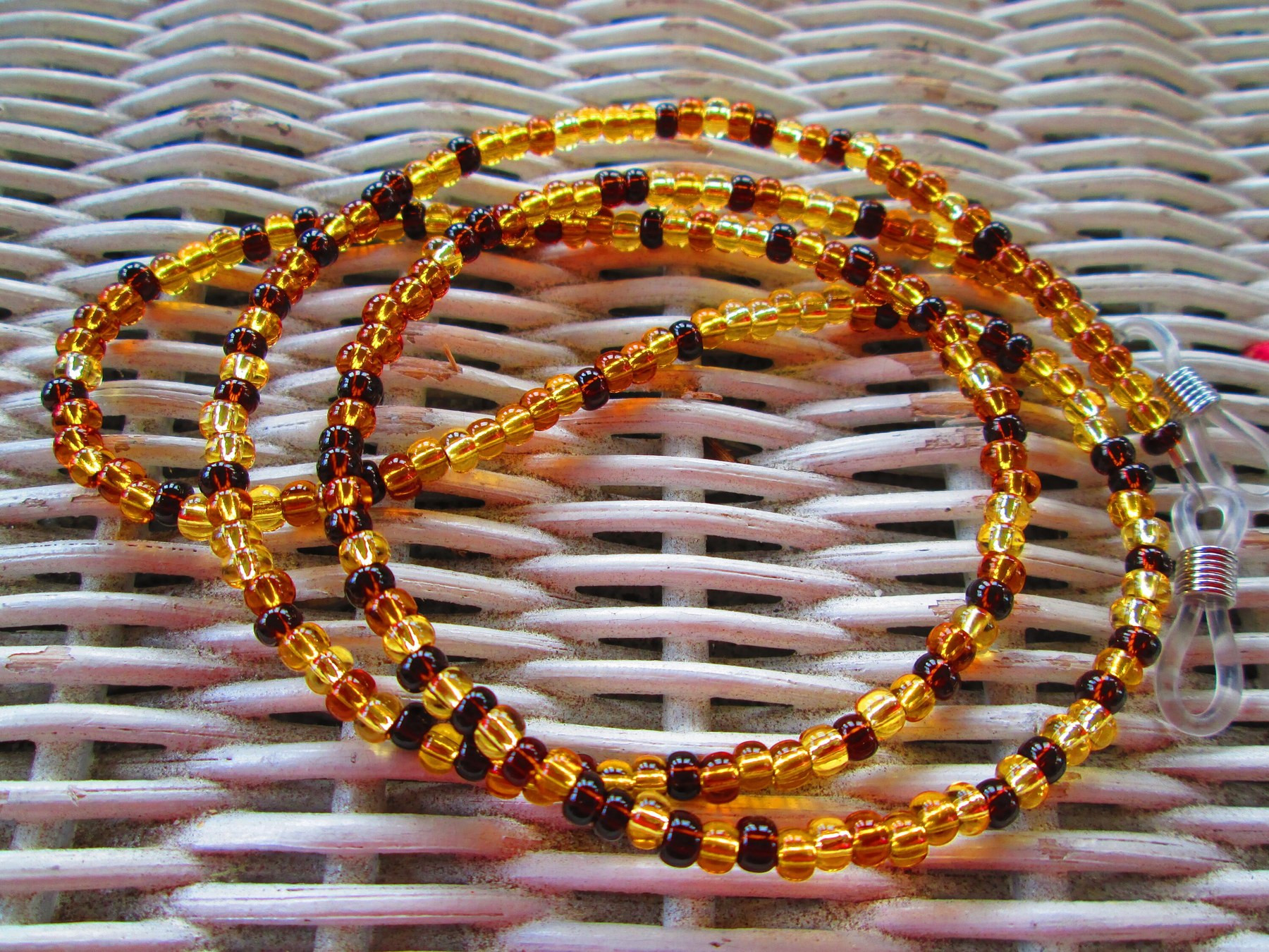 Topaz Czech Glass Beaded Eyeglass Chain, 1210, detail 4
