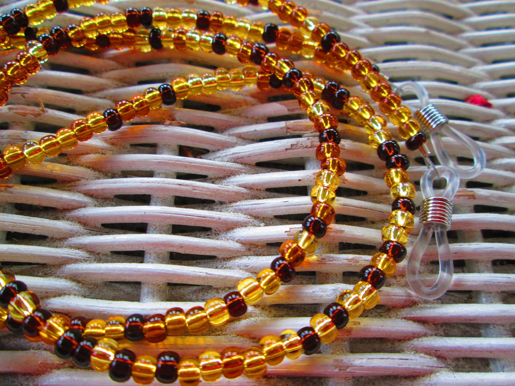 Topaz Czech Glass Beaded Eyeglass Chain, 1210, detail 5