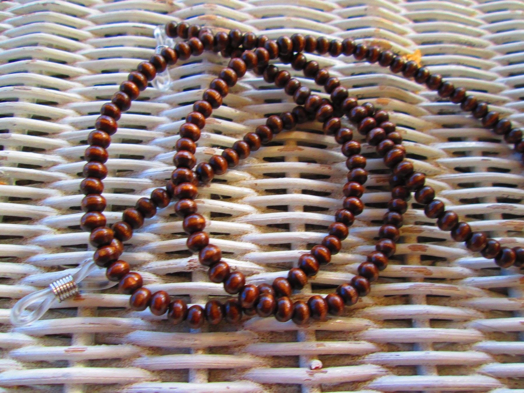 Handmade Wood Beaded Eyeglass Chain, 1041