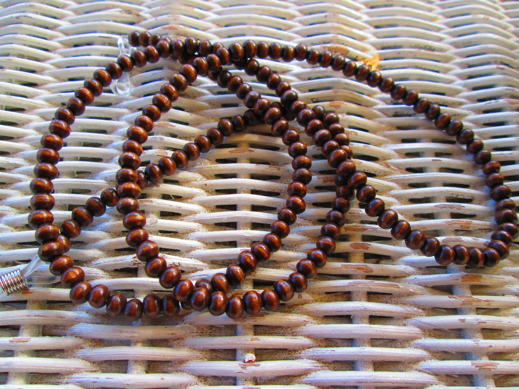 Handmade Wood Beaded Eyeglass Chain, 1041, detail 3
