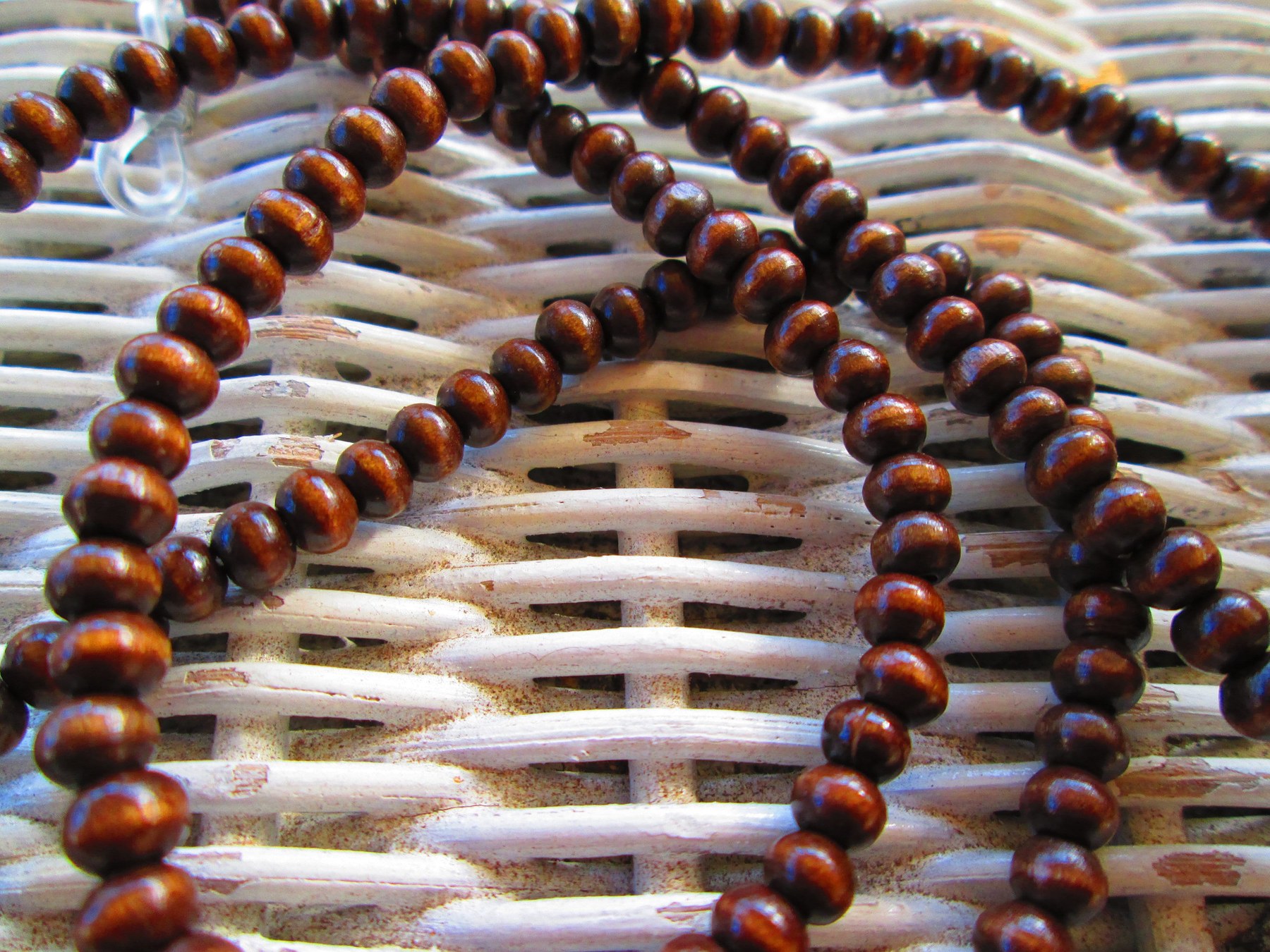 Handmade Wood Beaded Eyeglass Chain, 1041, detail 4