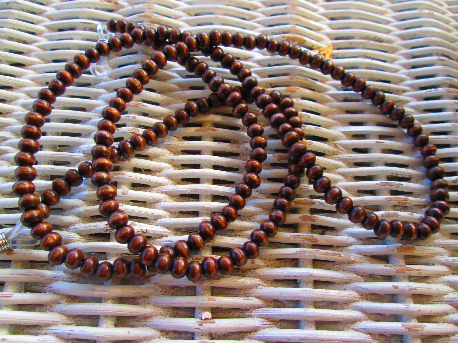 Handmade Wood Beaded Eyeglass Chain, 1041, detail 5