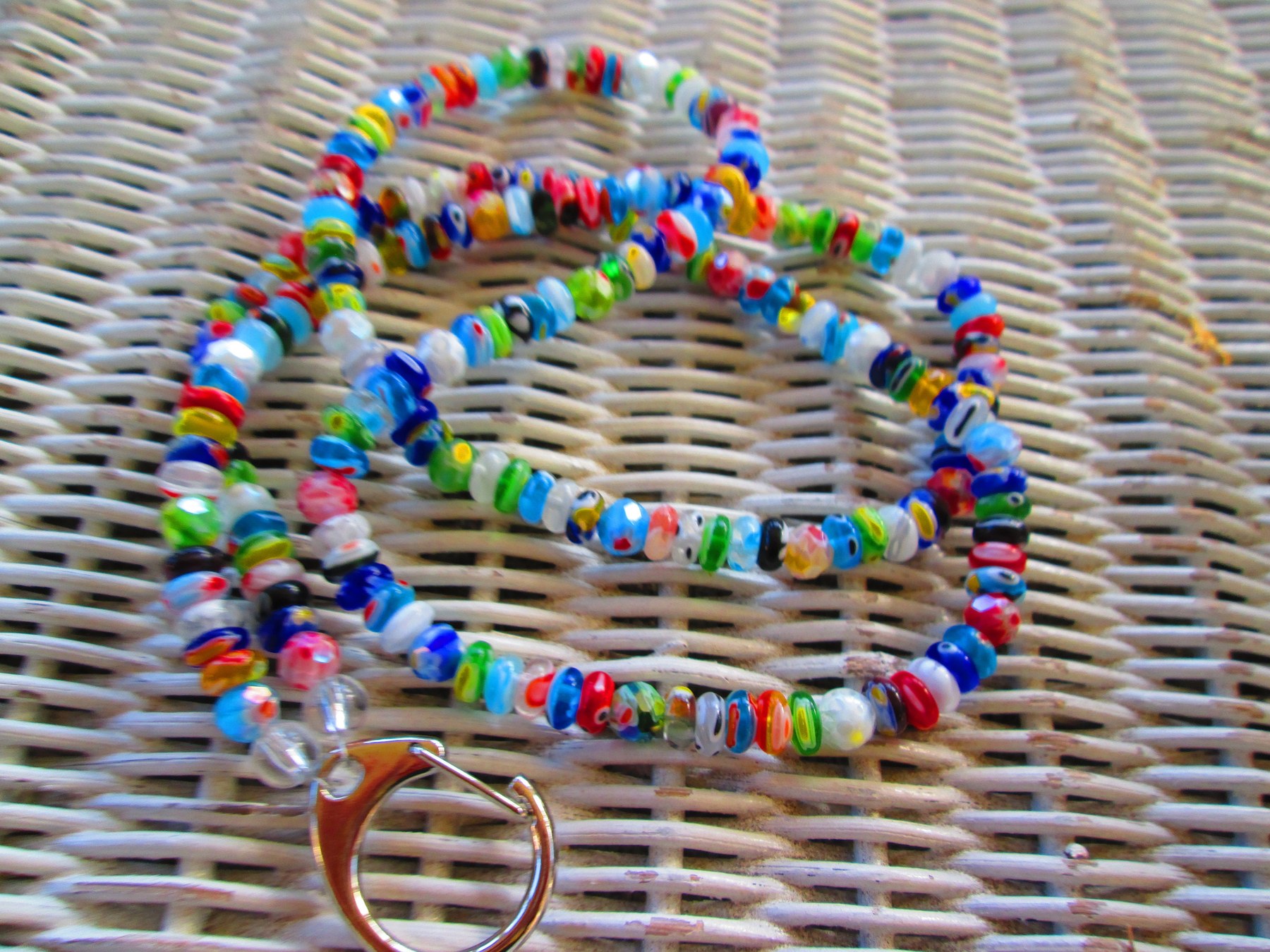 Lanyard, Millefiori multi color lanyard, 754