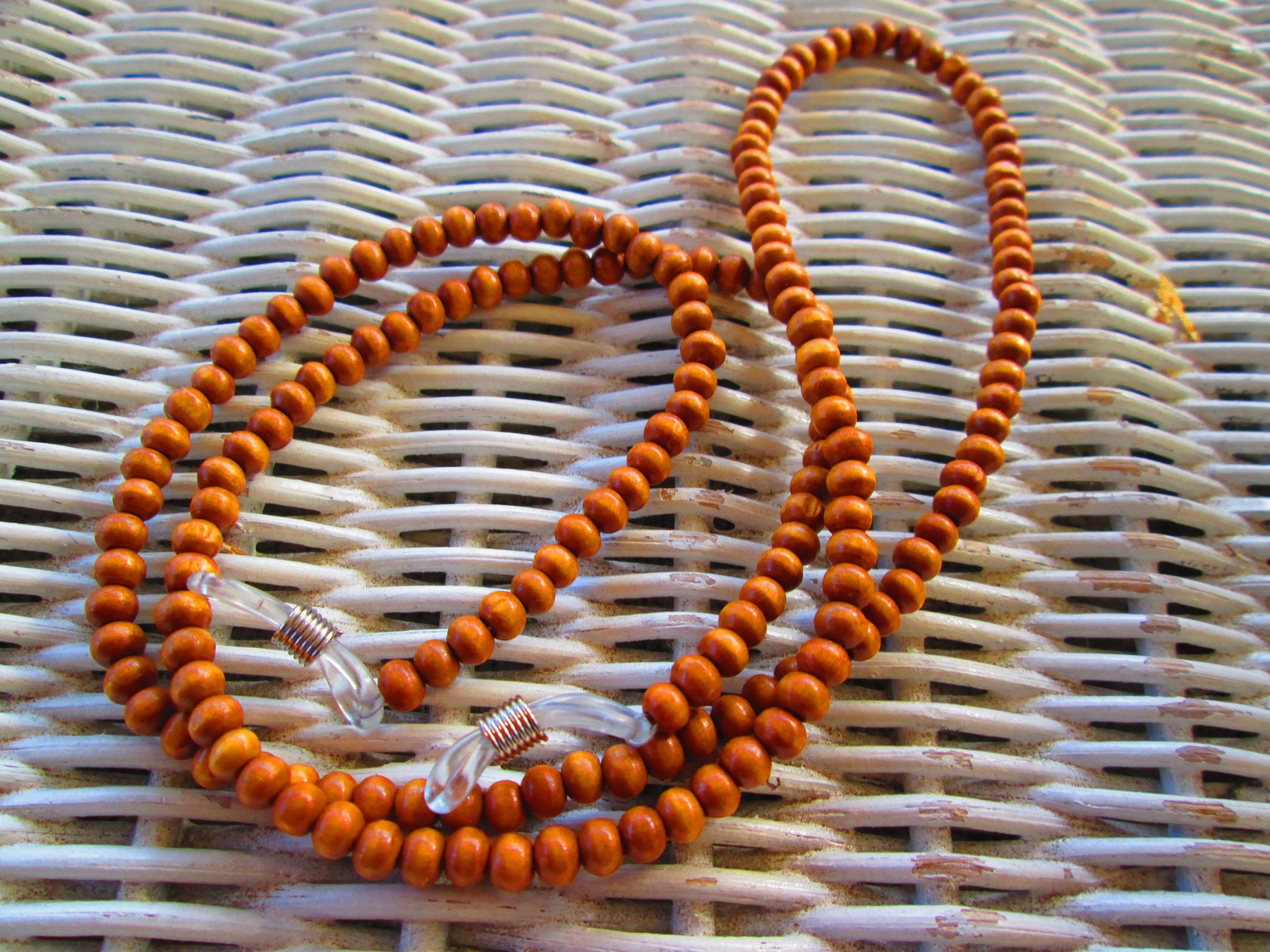 Handmade Wood Beaded Eyeglass Chain, 1035