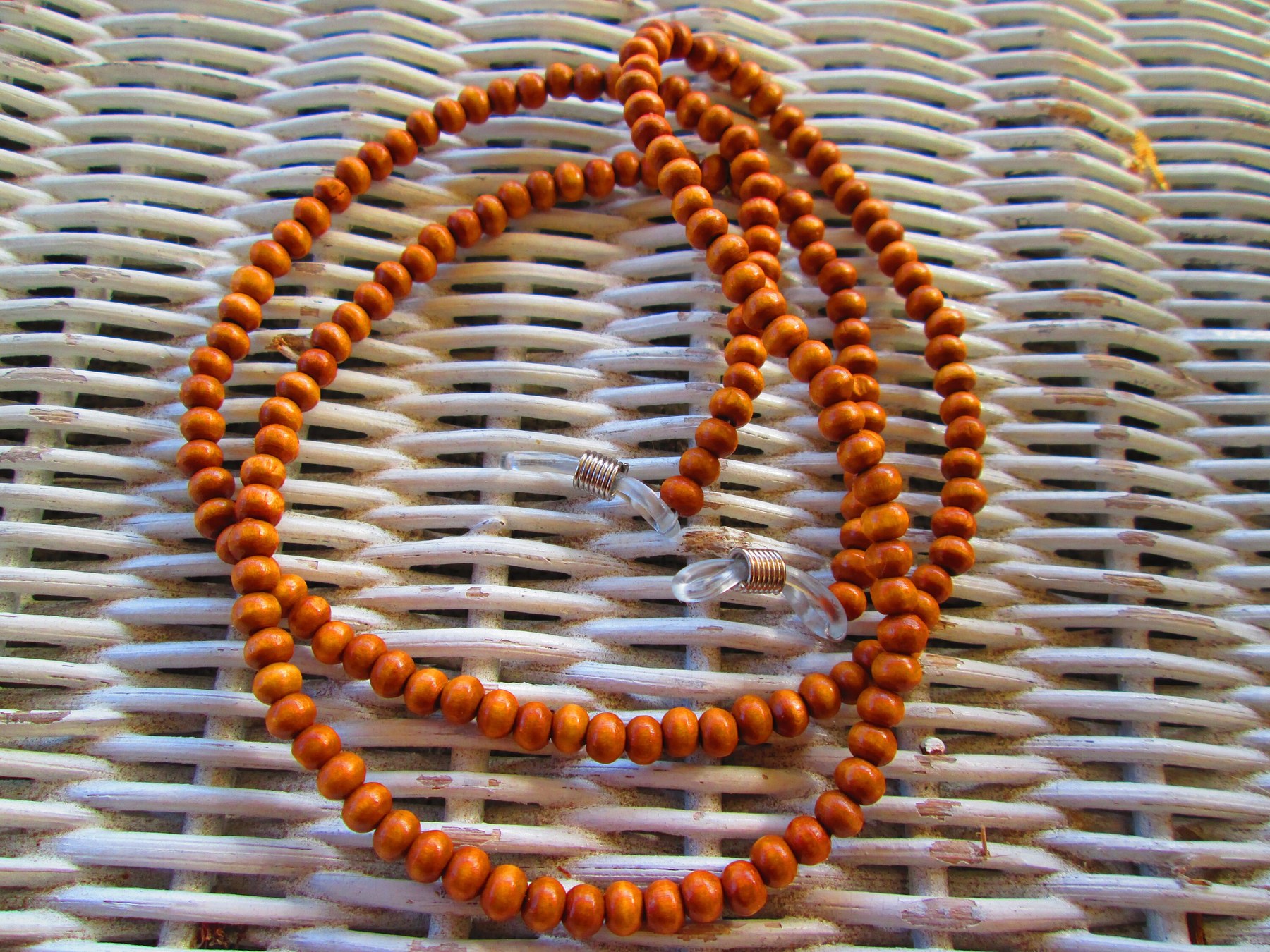 Handmade Wood Beaded Eyeglass Chain, 1035, detail 2