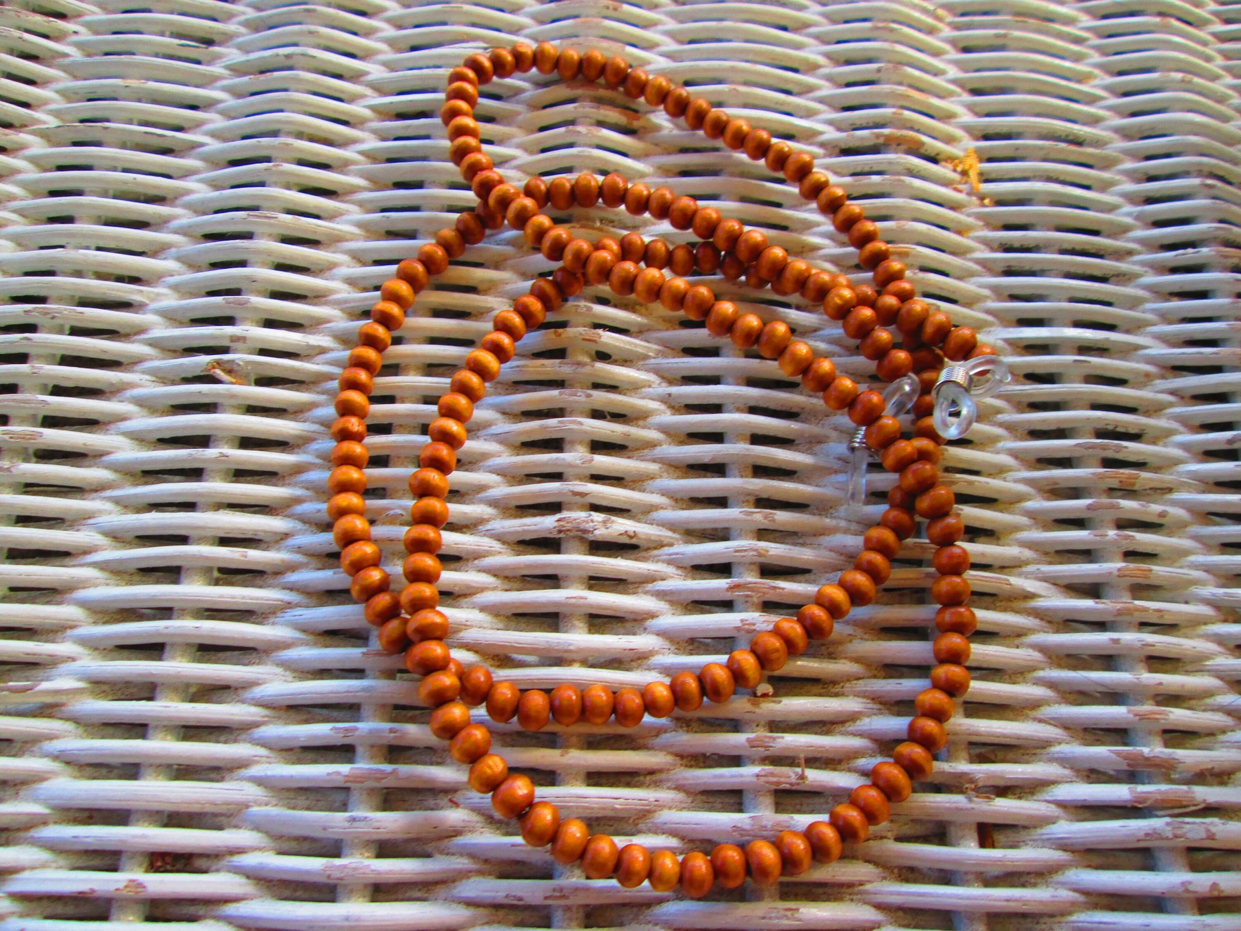 Handmade Wood Beaded Eyeglass Chain, 1035, detail 3