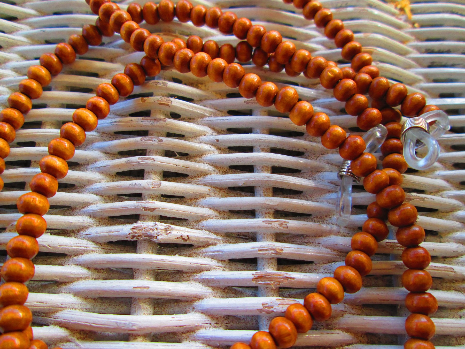 Handmade Wood Beaded Eyeglass Chain, 1035, detail 4