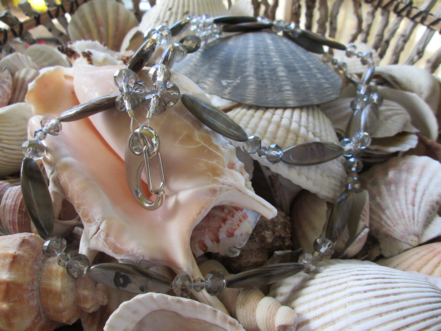 Lanyard, Sea Treasure shell bead lanyard, 739