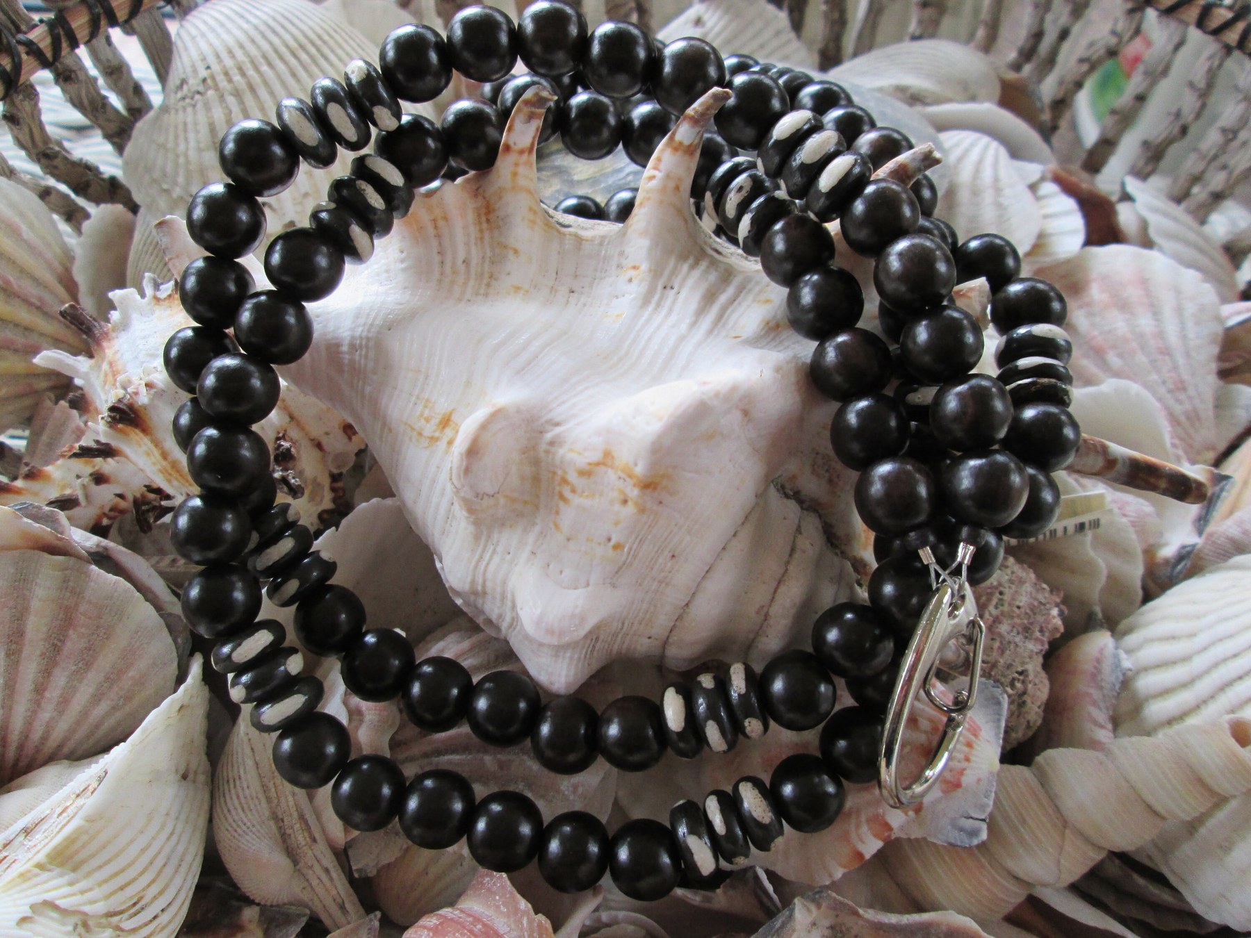 Tiger ebony and bone lanyard, 720, detail 3