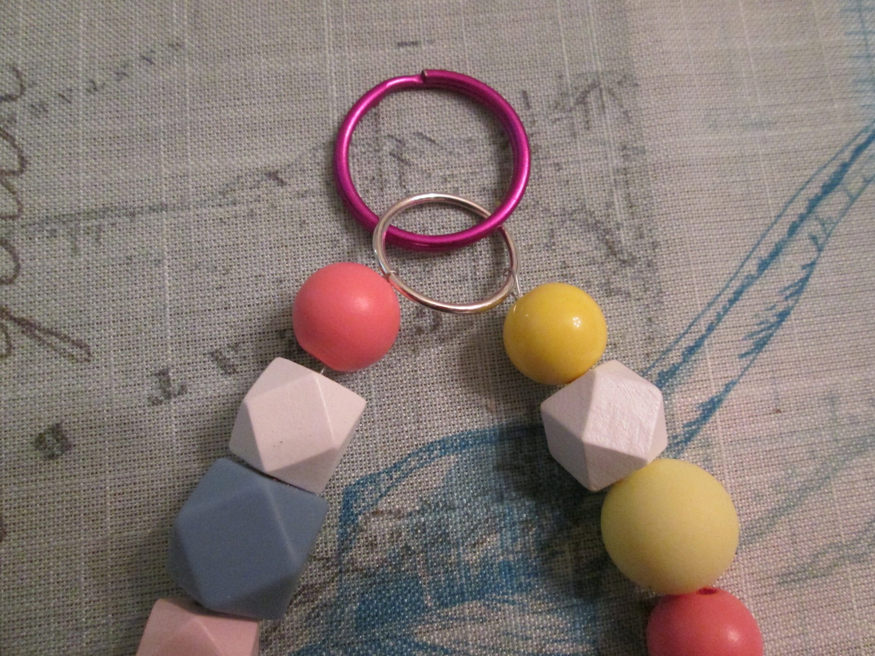 Confetti Bead ID Badge Bracelet Lanyard, 1987, detail 2