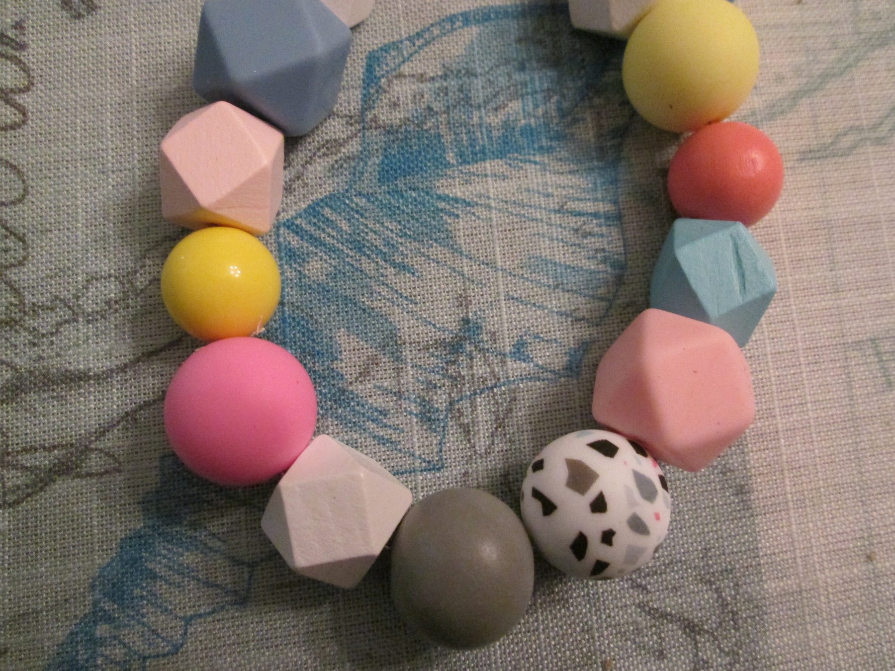 Confetti Bead ID Badge Bracelet Lanyard, 1987, detail 3