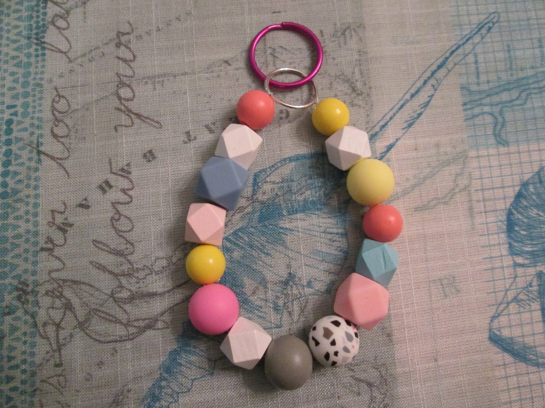Confetti Bead ID Badge Bracelet Lanyard, 1987, detail 4