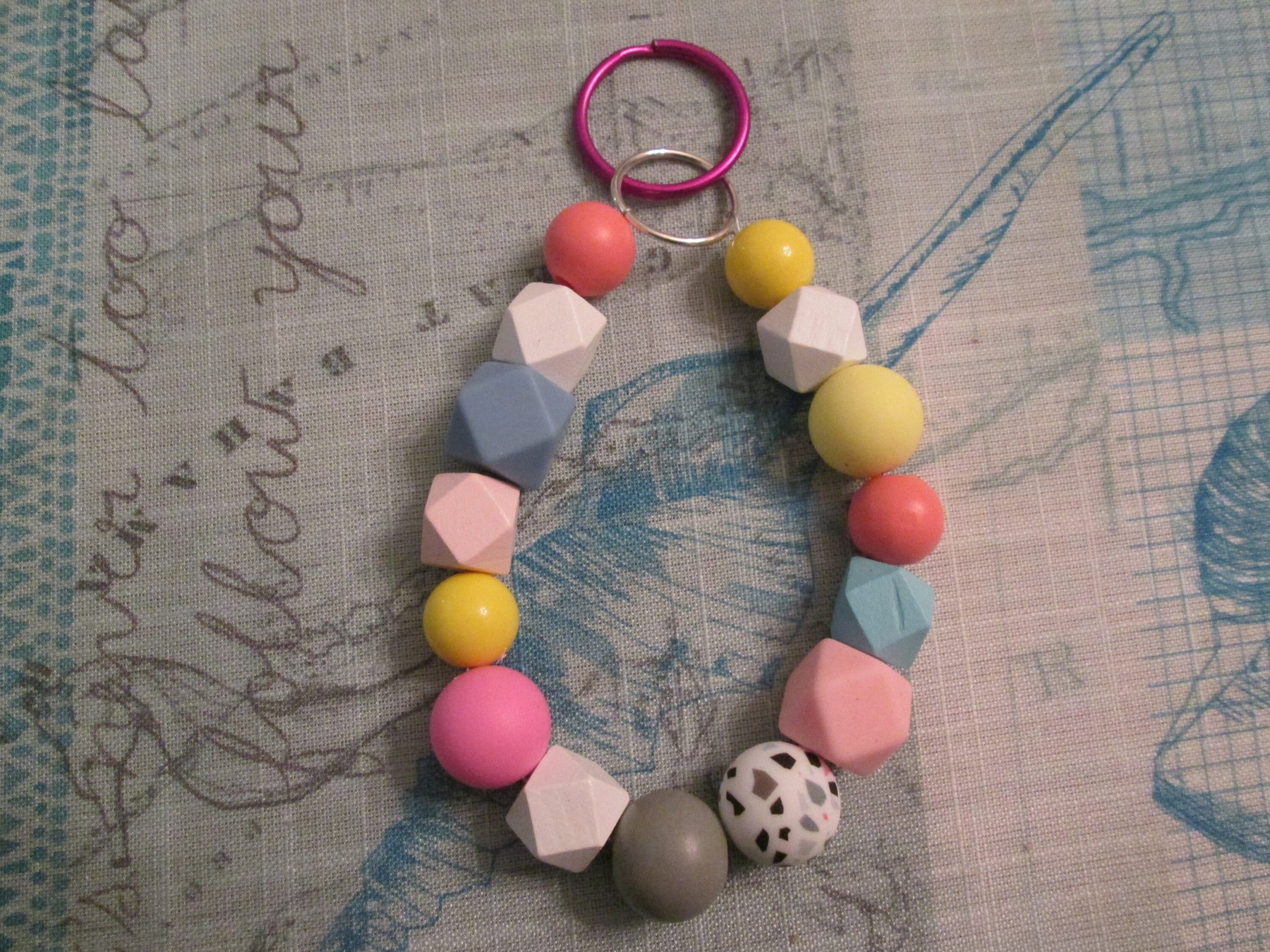 Confetti Bead ID Badge Bracelet Lanyard, 1987, detail 5