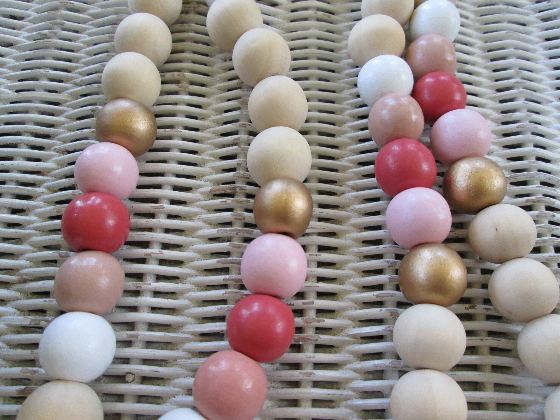 Pink 15mm wood lanyard, women, 987, detail 2