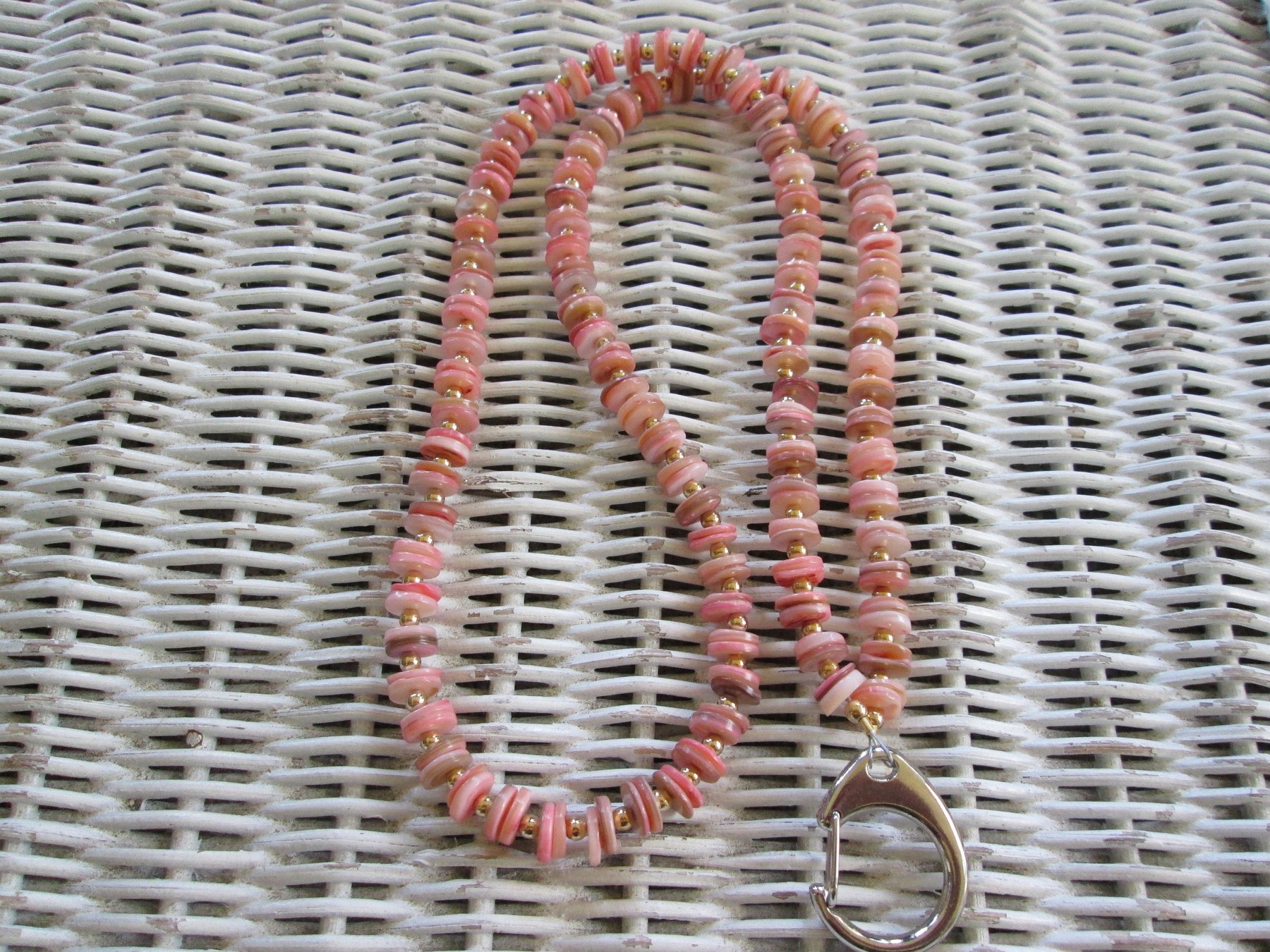 Pink 15mm wood lanyard, women, 987, detail 6