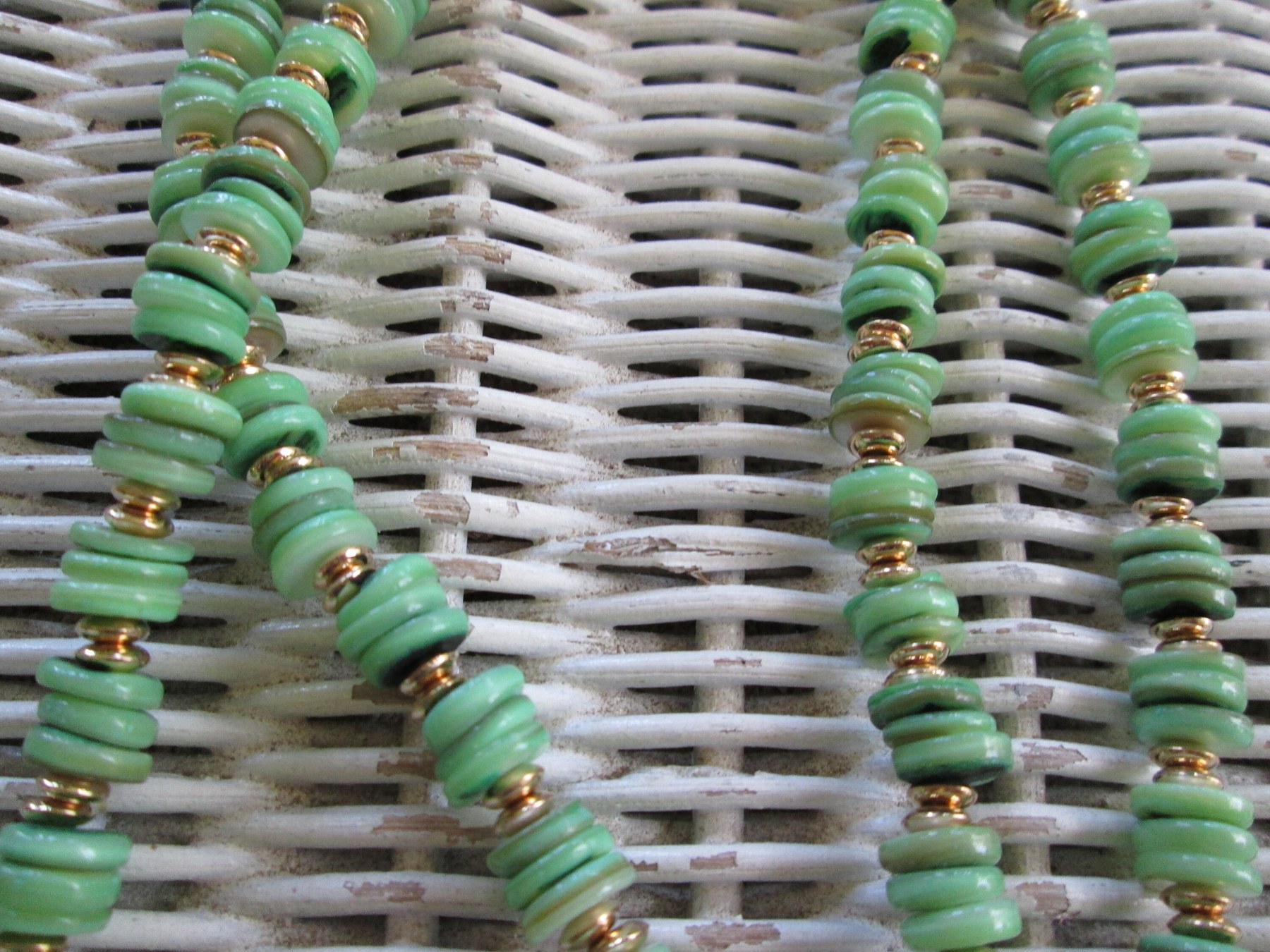 Green shell lanyard, 985, detail 4