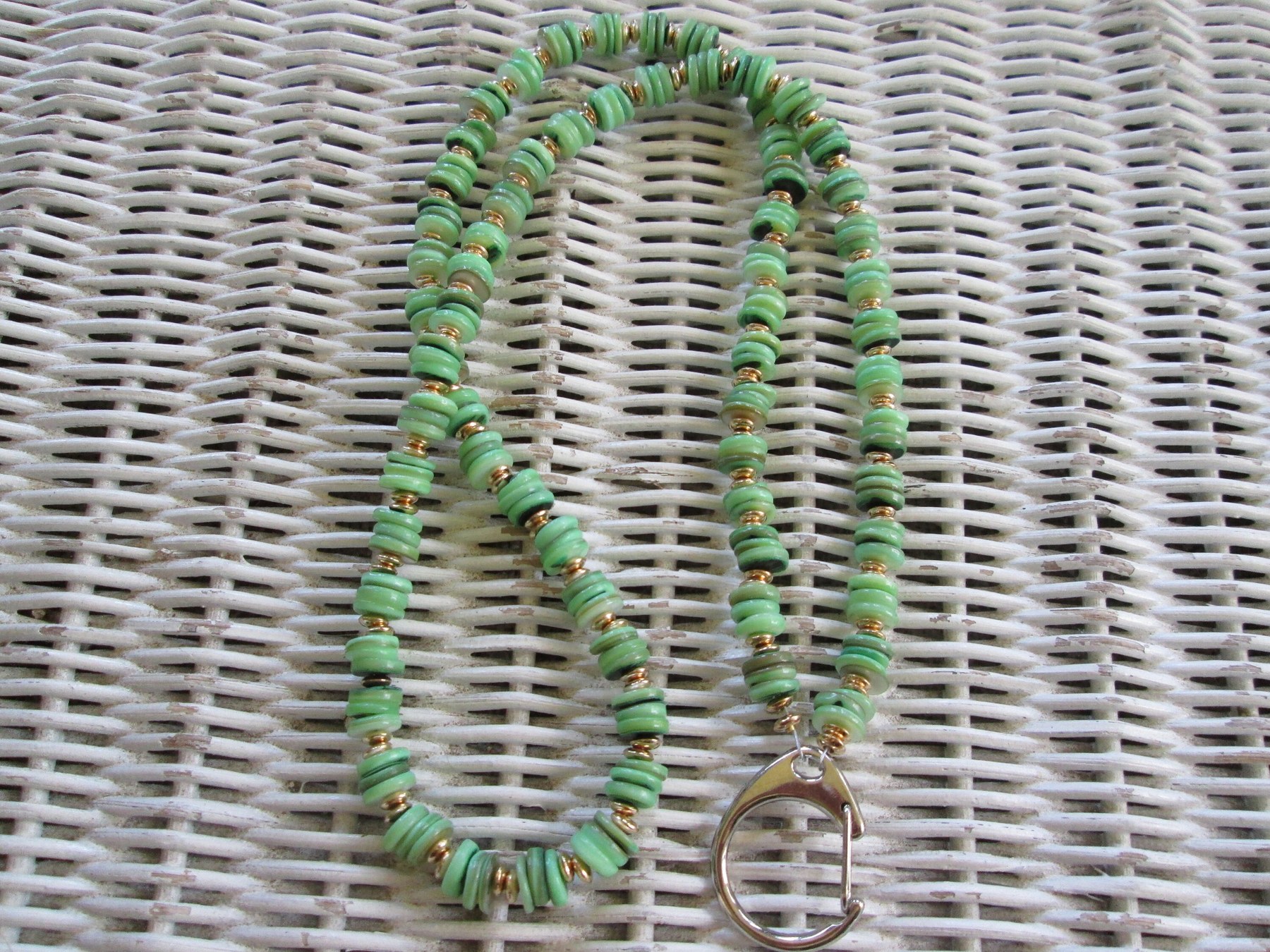 Green shell lanyard, 985, detail 5
